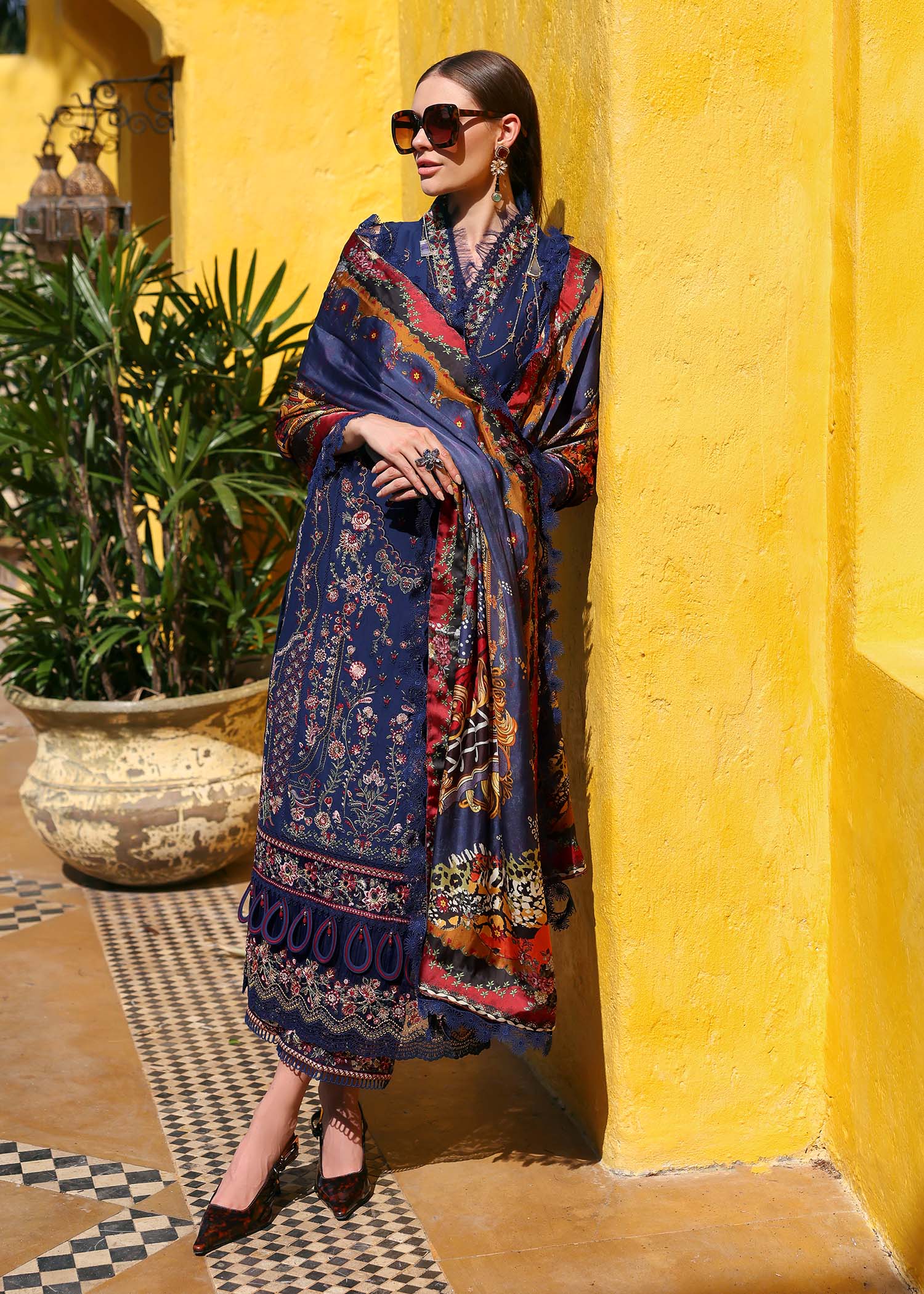 Kanwal Malik | Elysia Luxury Lawn 25 | Azure - Rang-e-Khaas