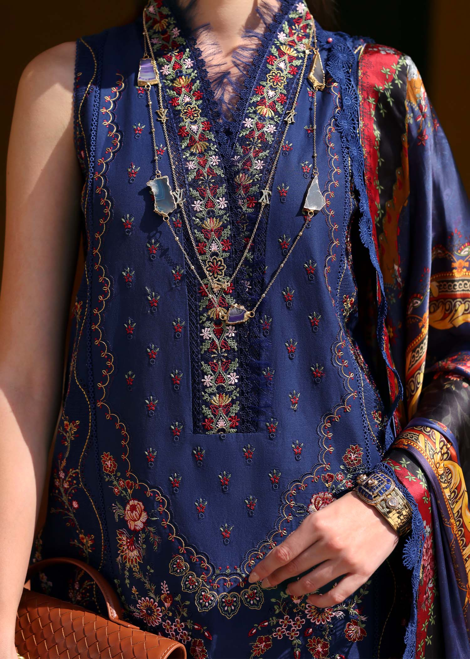 Kanwal Malik | Elysia Luxury Lawn 25 | Azure - Rang-e-Khaas