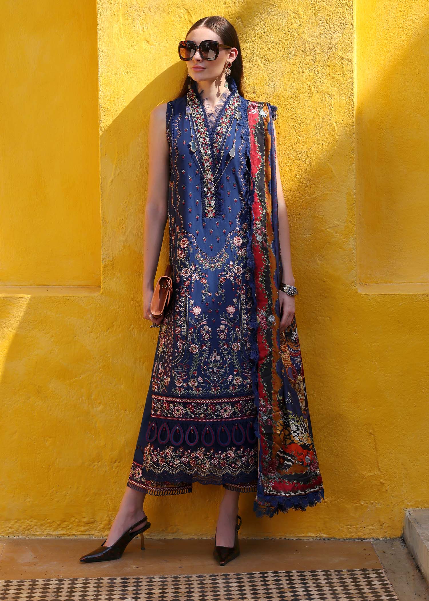 Kanwal Malik | Elysia Luxury Lawn 25 | Azure - Rang-e-Khaas