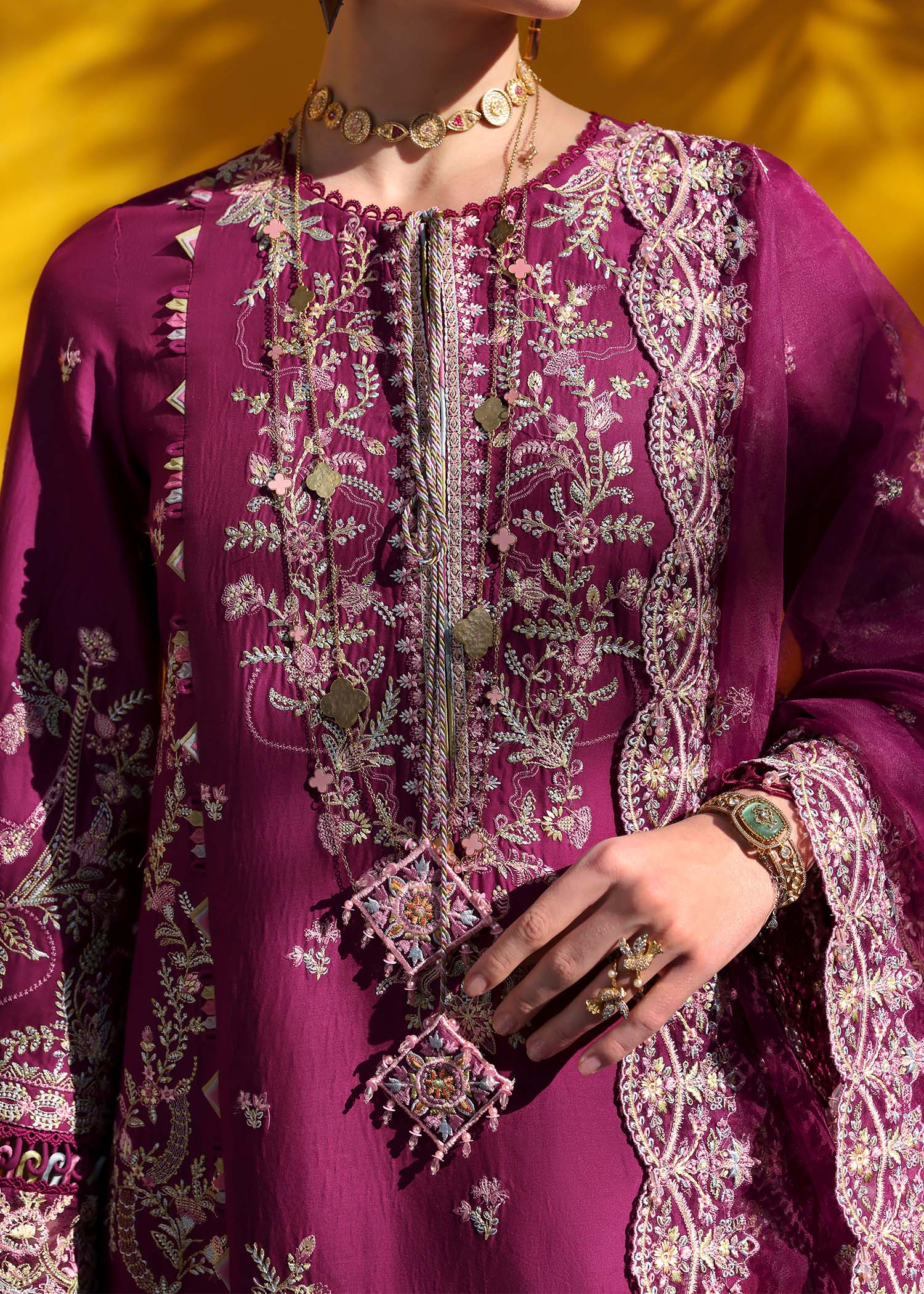 Kanwal Malik | Elysia Luxury Lawn 25 | Lavena - Rang-e-Khaas