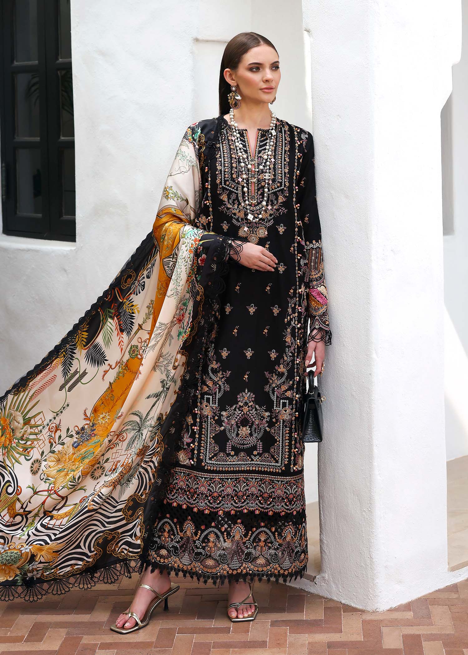 Kanwal Malik | Elysia Luxury Lawn 25 | Noire - Rang-e-Khaas