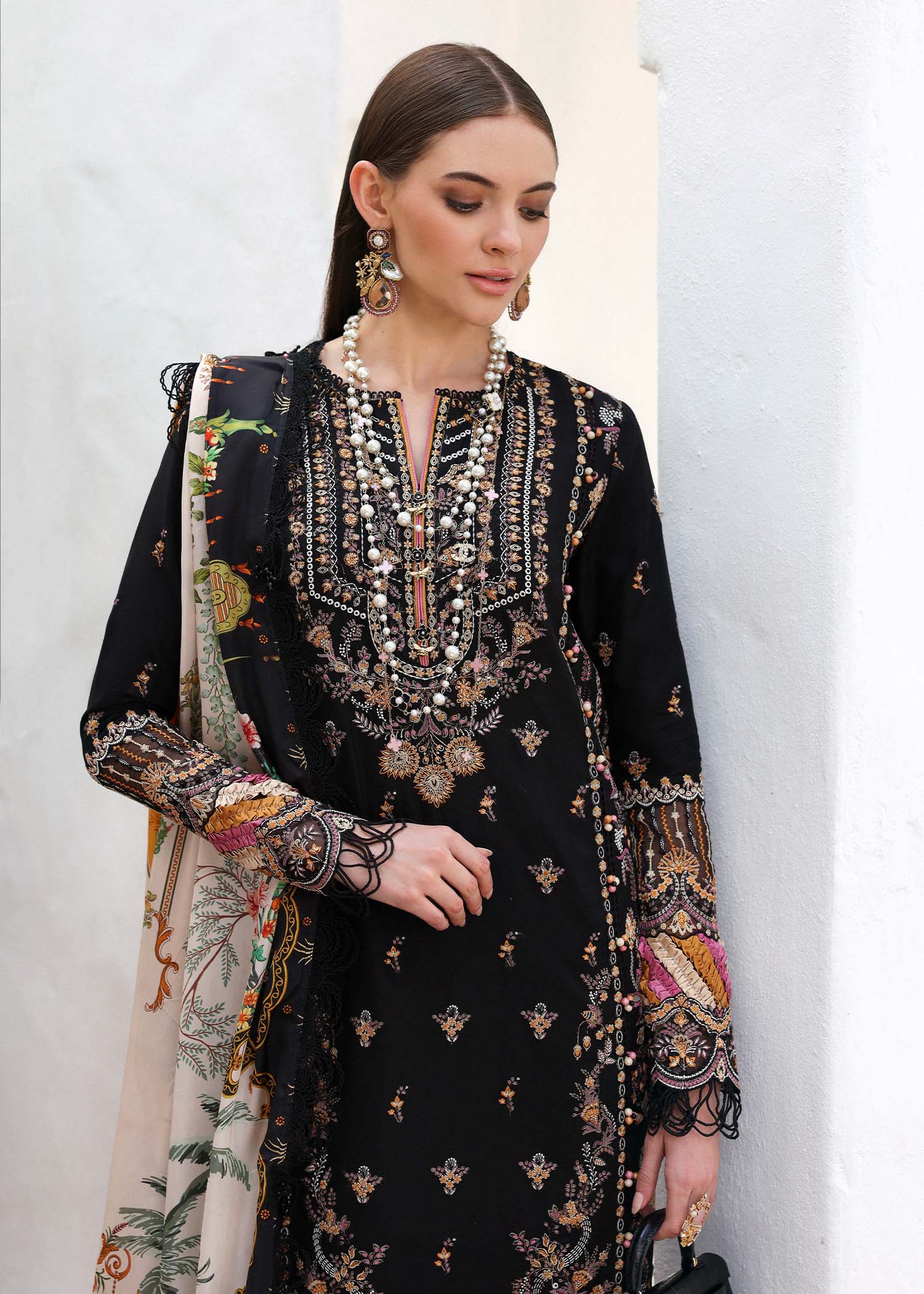 Kanwal Malik | Elysia Luxury Lawn 25 | Noire - Rang-e-Khaas