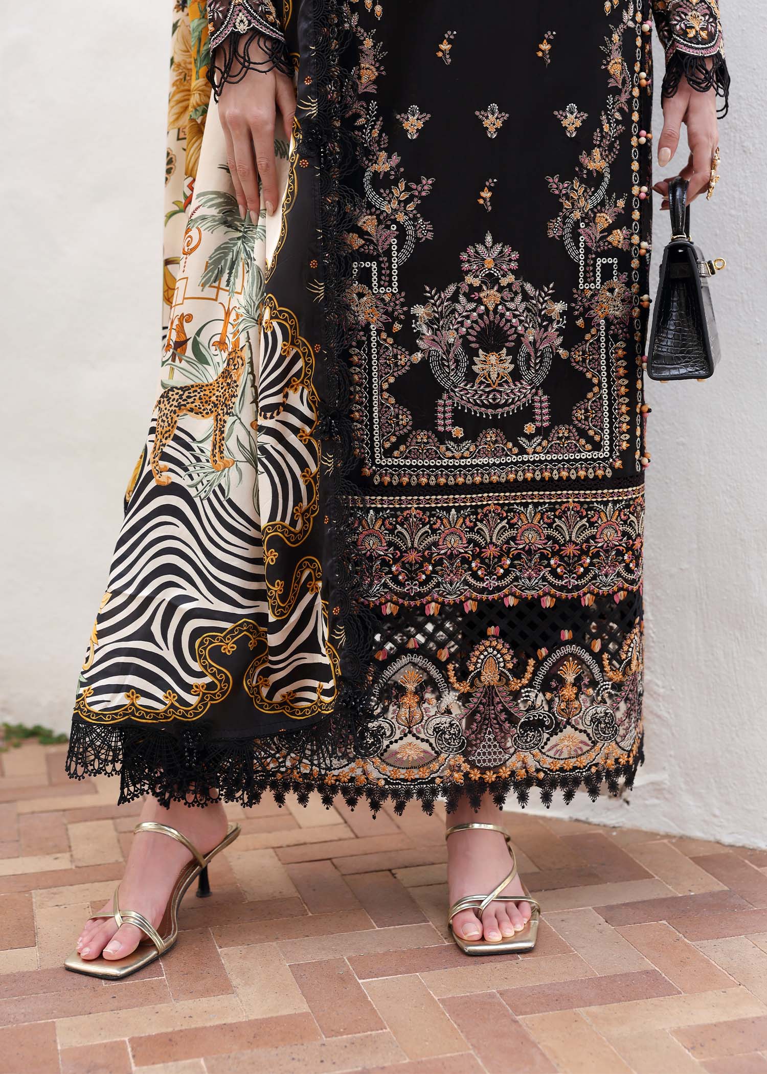 Kanwal Malik | Elysia Luxury Lawn 25 | Noire - Rang-e-Khaas