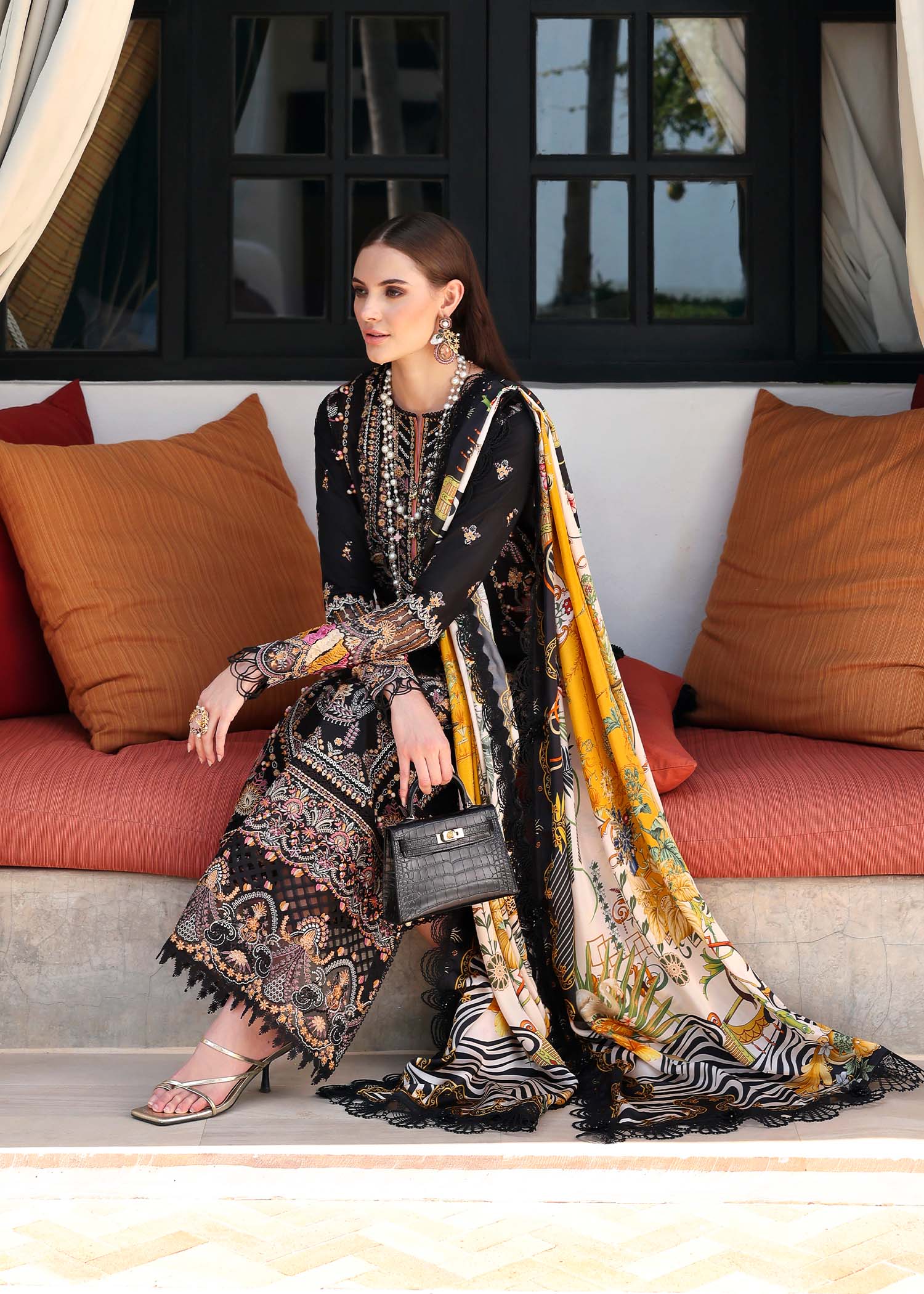 Kanwal Malik | Elysia Luxury Lawn 25 | Noire - Rang-e-Khaas