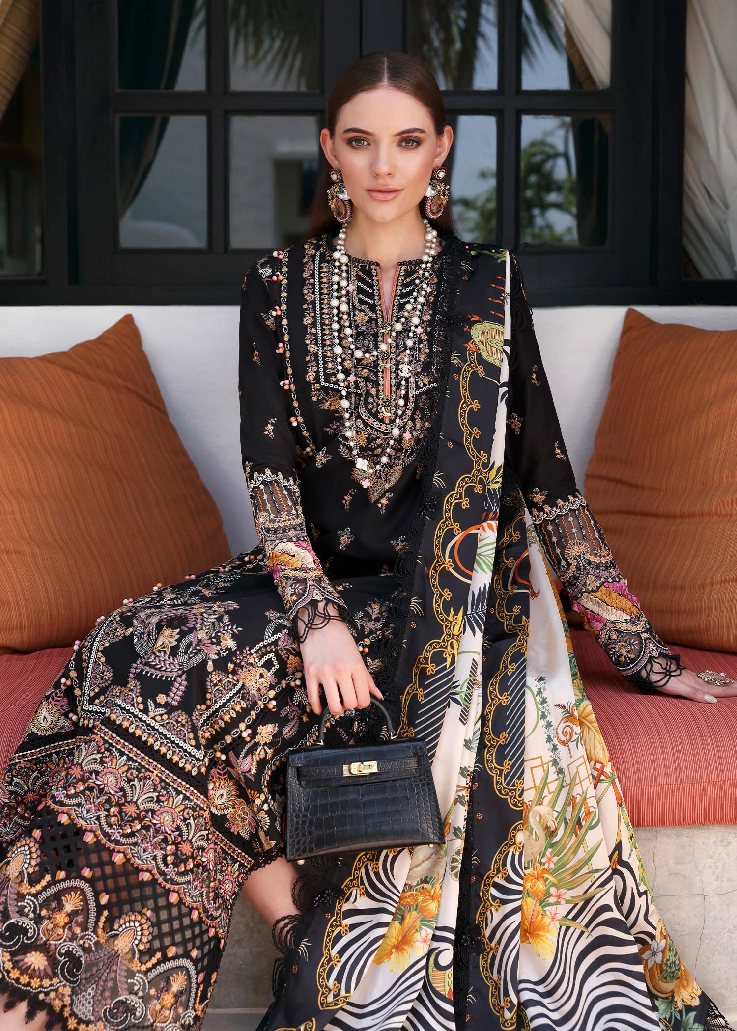 Kanwal Malik | Elysia Luxury Lawn 25 | Noire - Rang-e-Khaas