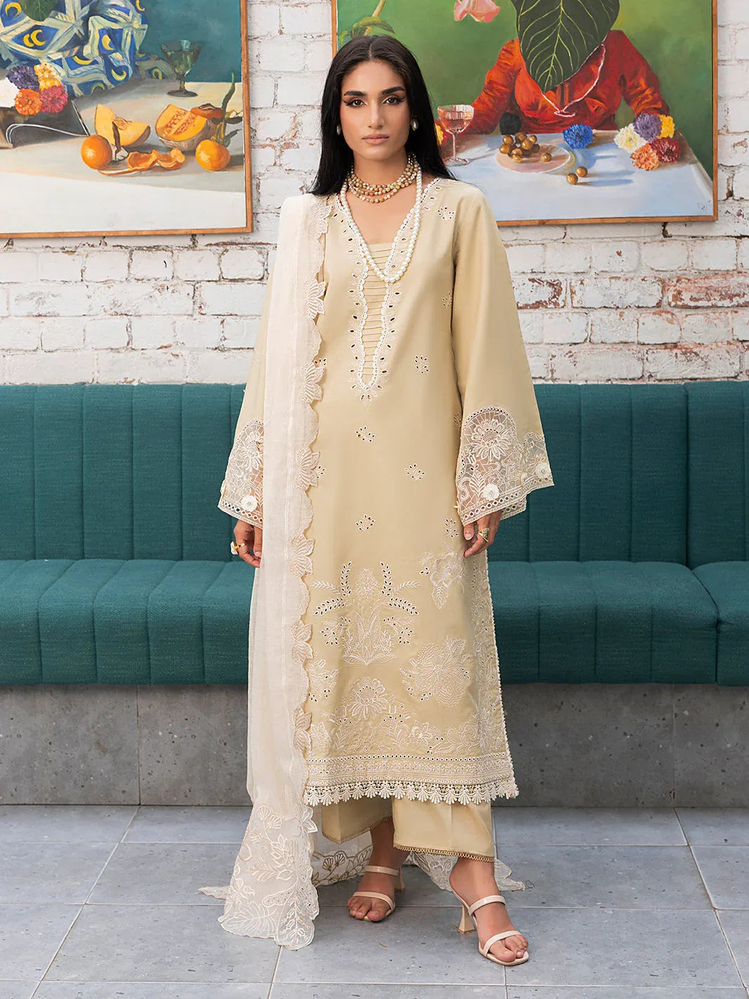 Izel | Meadow Muse Embroidered Lawn 25 | LIORA - Rang-e-Khaas