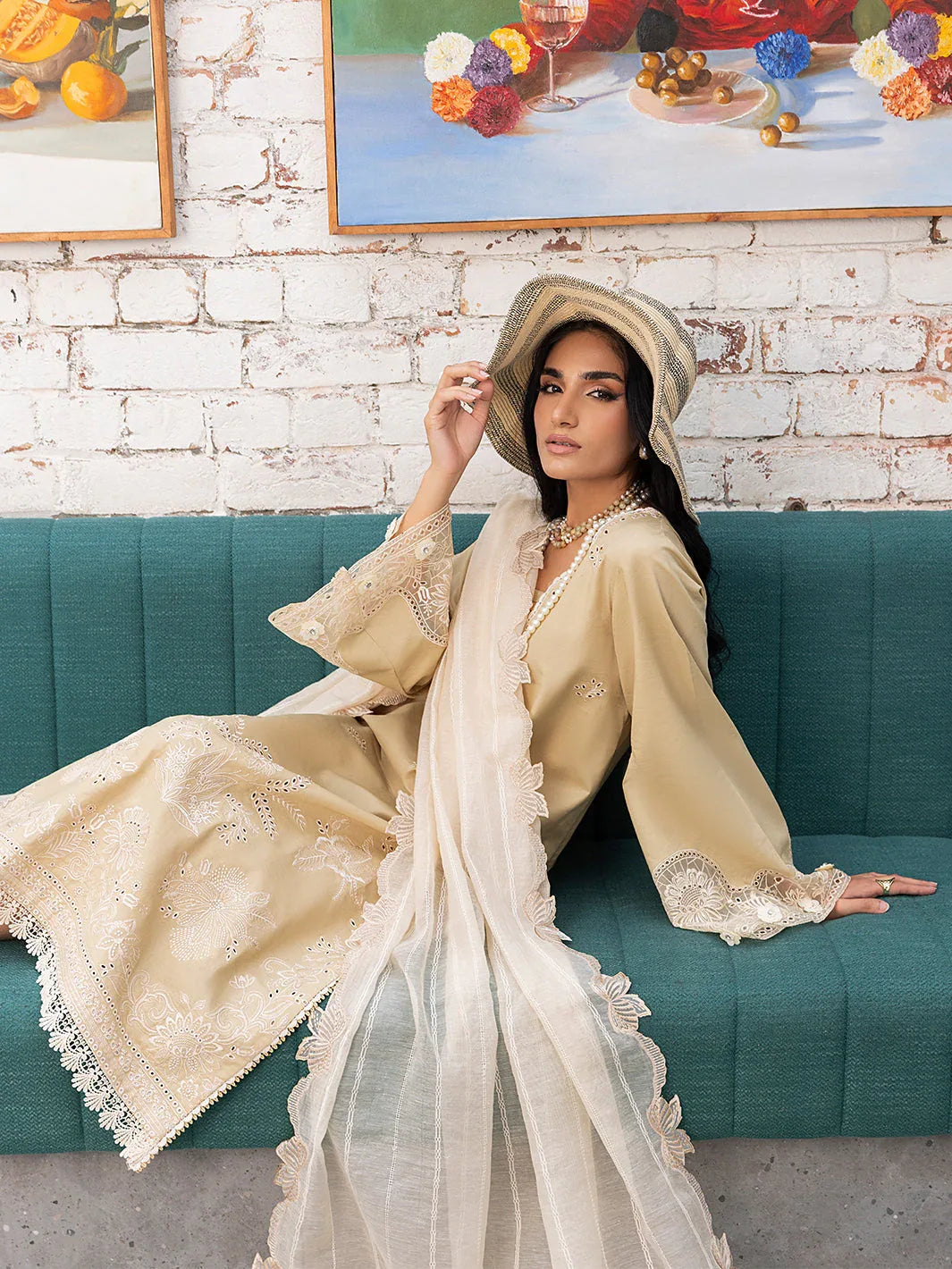 Izel | Meadow Muse Embroidered Lawn 25 | LIORA - Rang-e-Khaas
