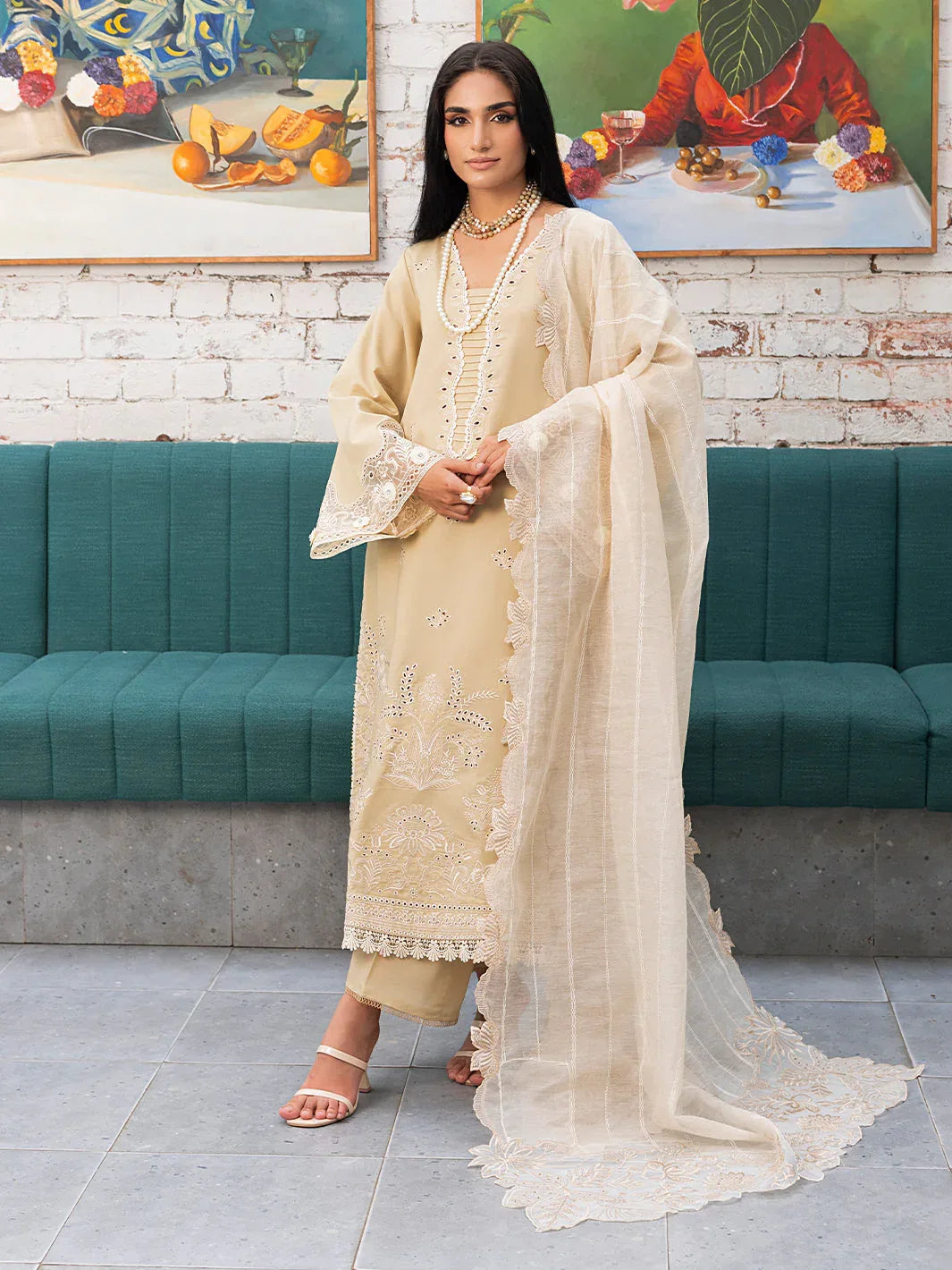 Izel | Meadow Muse Embroidered Lawn 25 | LIORA - Rang-e-Khaas