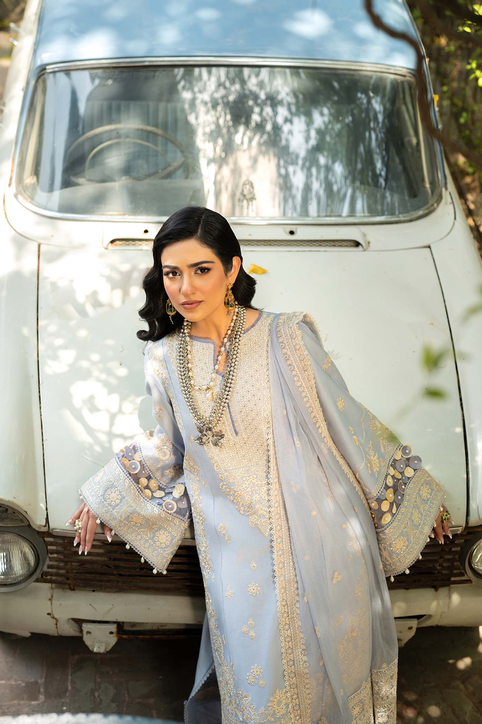 Maryam Hussain | Luxury Lawn 25 | Badal - Rang-e-Khaas