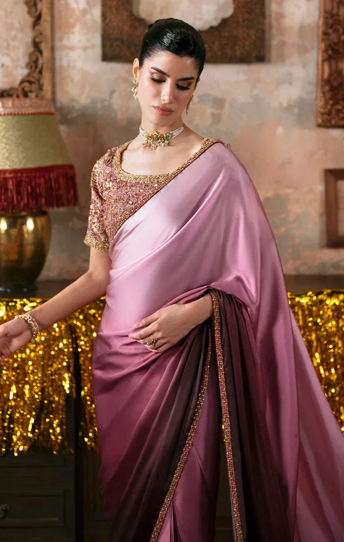 Maya | Viola Luxe Velvet 25 | ZERMINE - Rang-e-Khaas