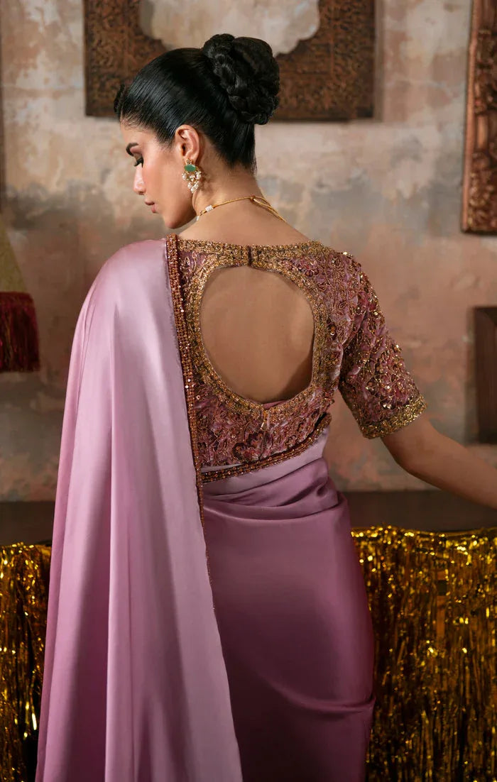 Maya | Viola Luxe Velvet 25 | ZERMINE - Rang-e-Khaas