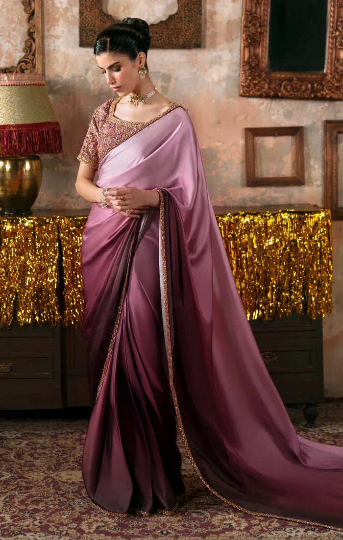 Maya | Viola Luxe Velvet 25 | ZERMINE - Rang-e-Khaas