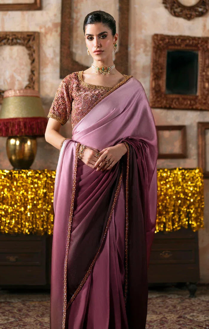 Maya | Viola Luxe Velvet 25 | ZERMINE - Rang-e-Khaas