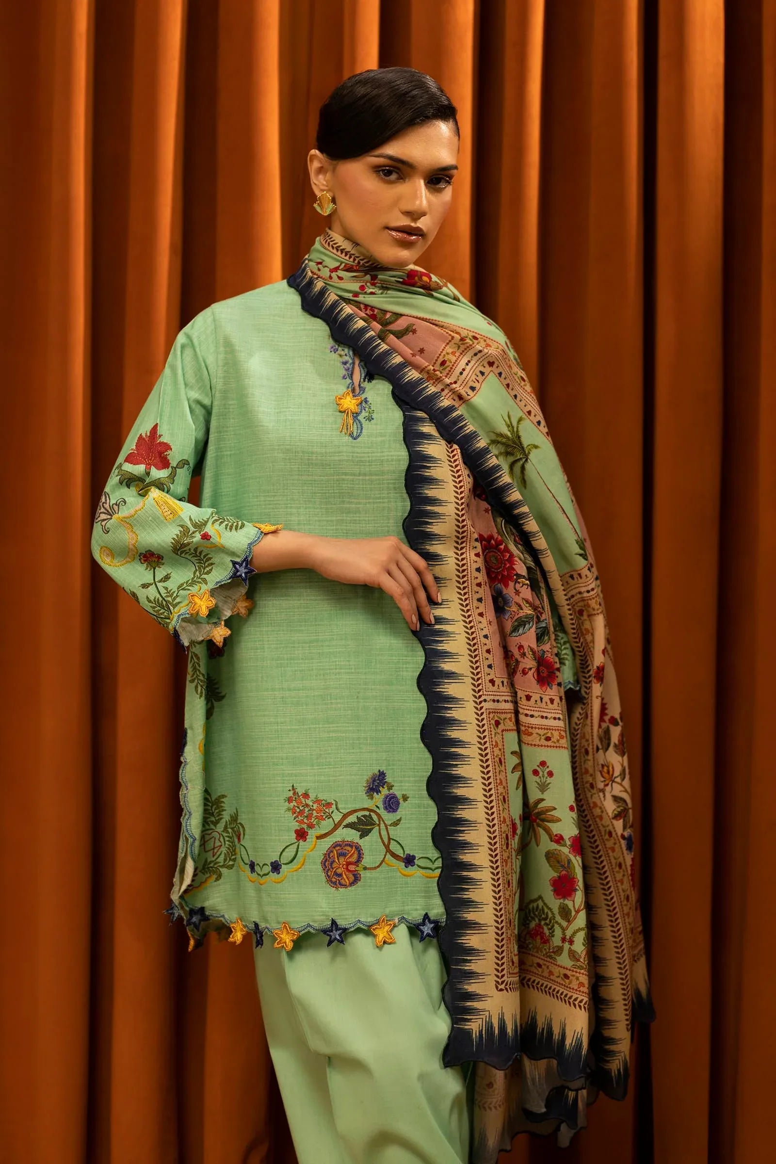 Sana Safinaz | Muzlin Winter 25 | M253-004B - Rang-e-Khaas
