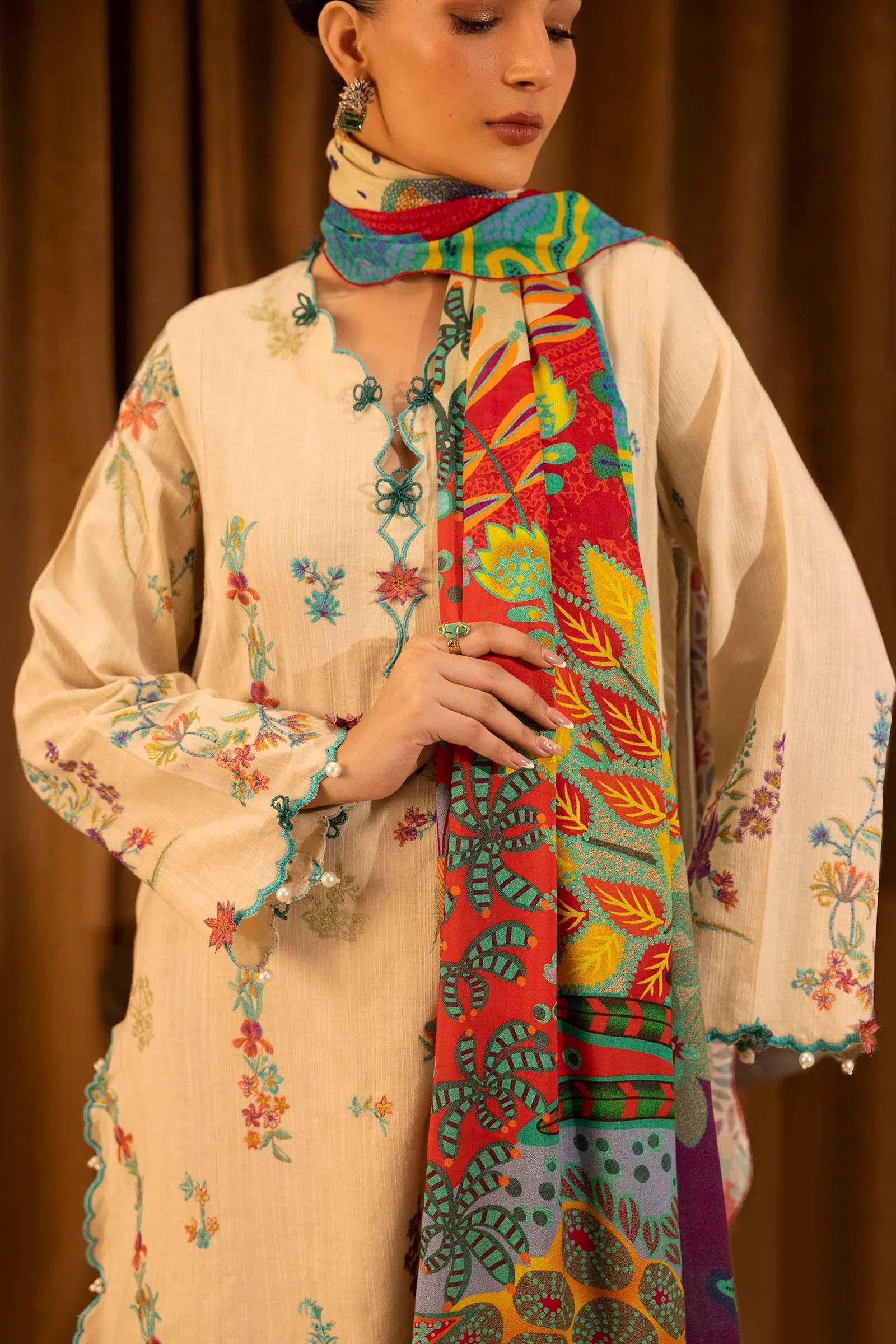 Sana Safinaz | Muzlin Winter 25 | M253-008B - Rang-e-Khaas