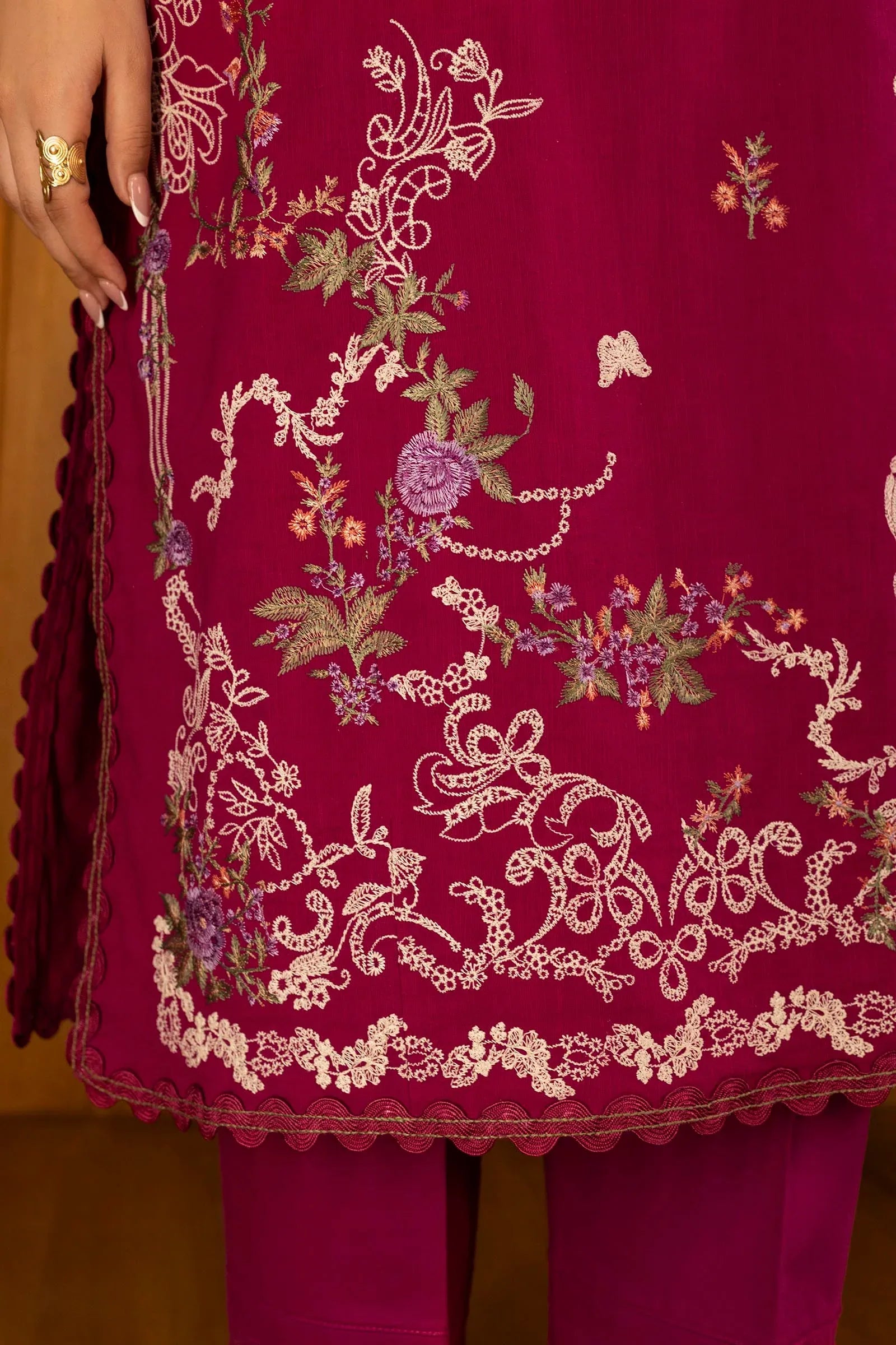 Sana Safinaz | Muzlin Winter 25 | 012A - Rang-e-Khaas