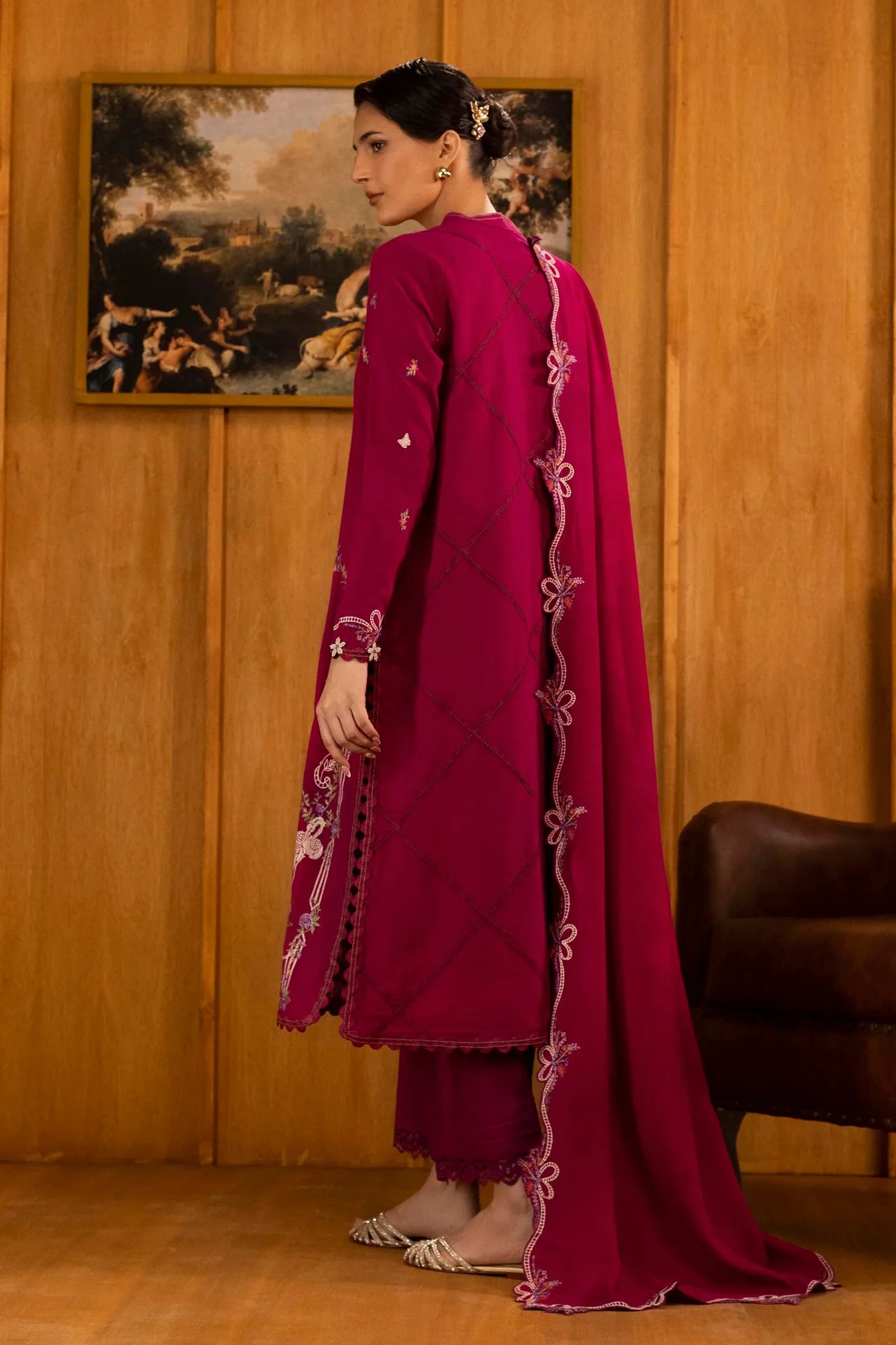 Sana Safinaz | Muzlin Winter 25 | 012A - Rang-e-Khaas