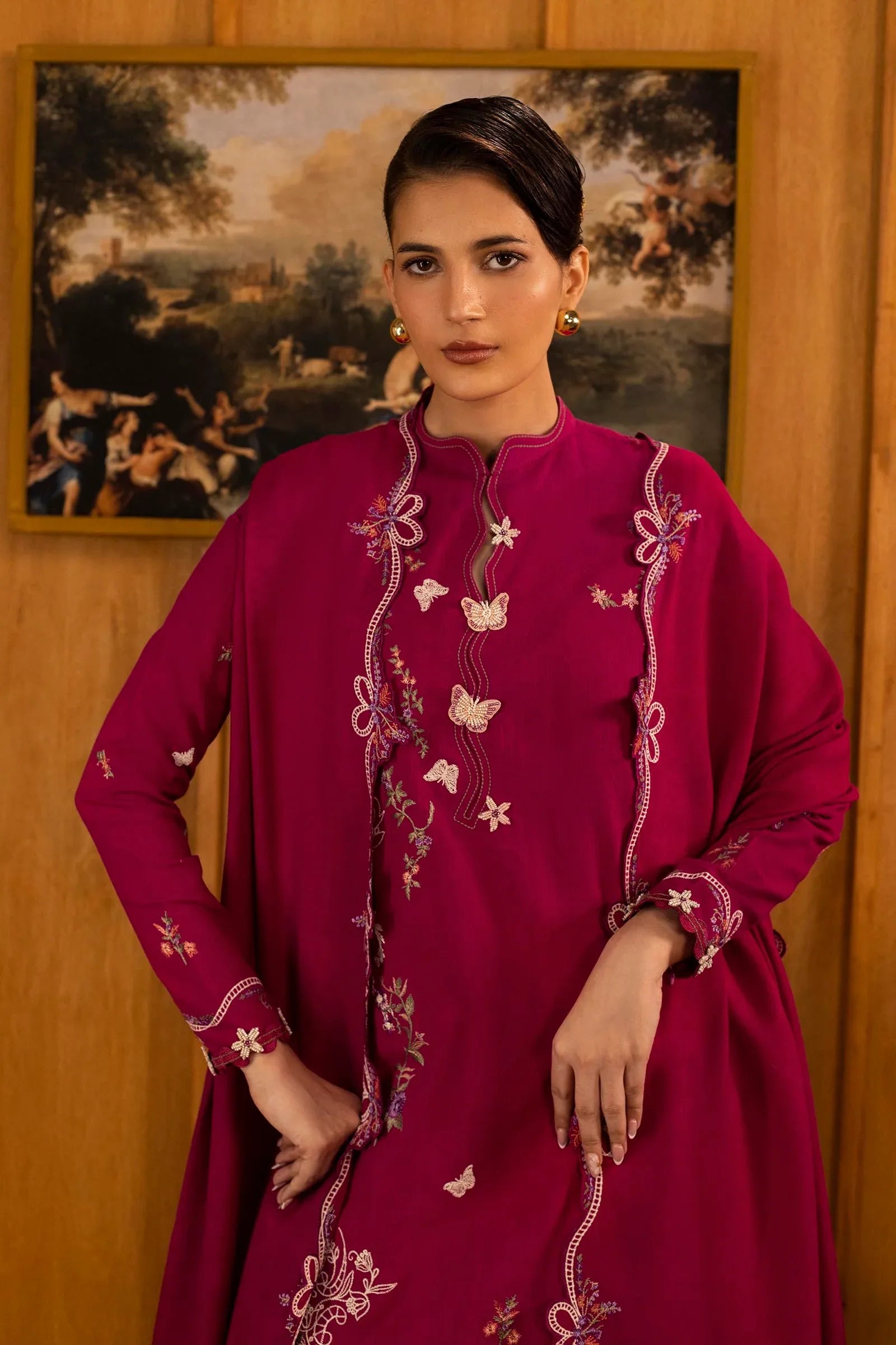 Sana Safinaz | Muzlin Winter 25 | 012A - Rang-e-Khaas