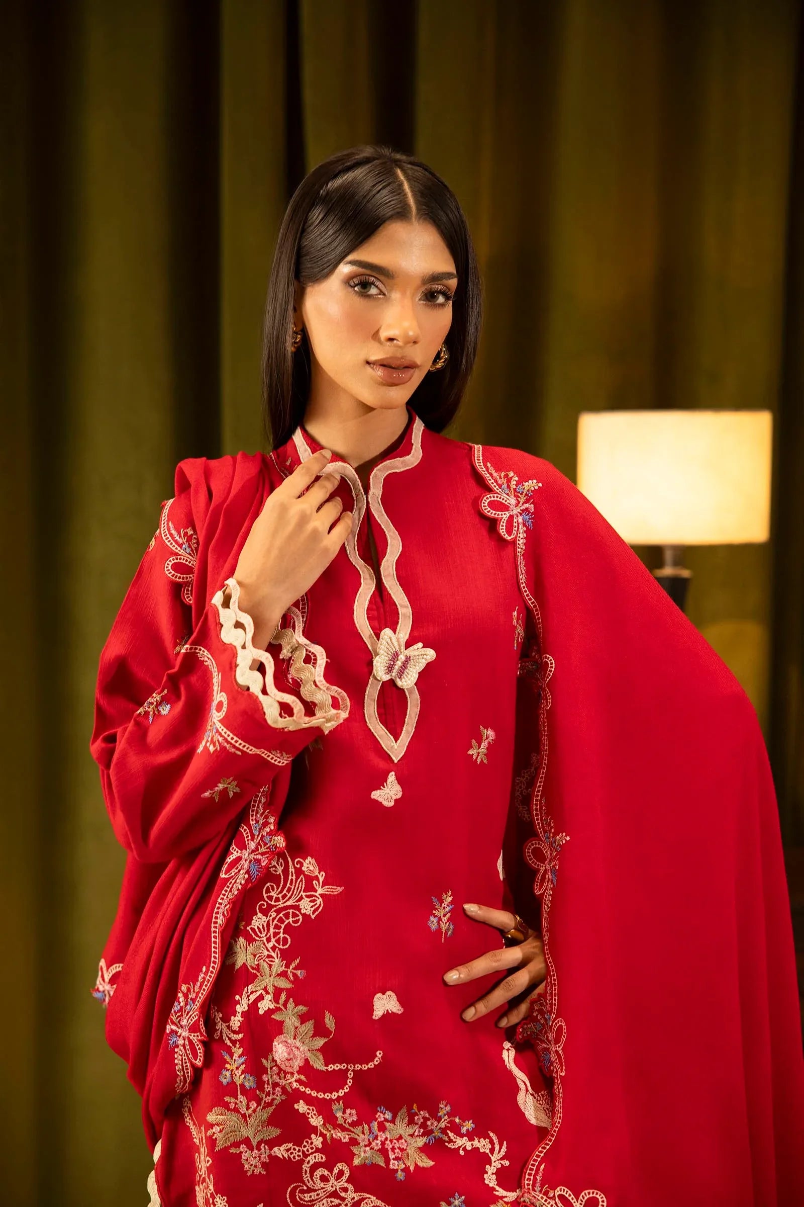 Sana Safinaz | Muzlin Winter 25 | 012B - Rang-e-Khaas