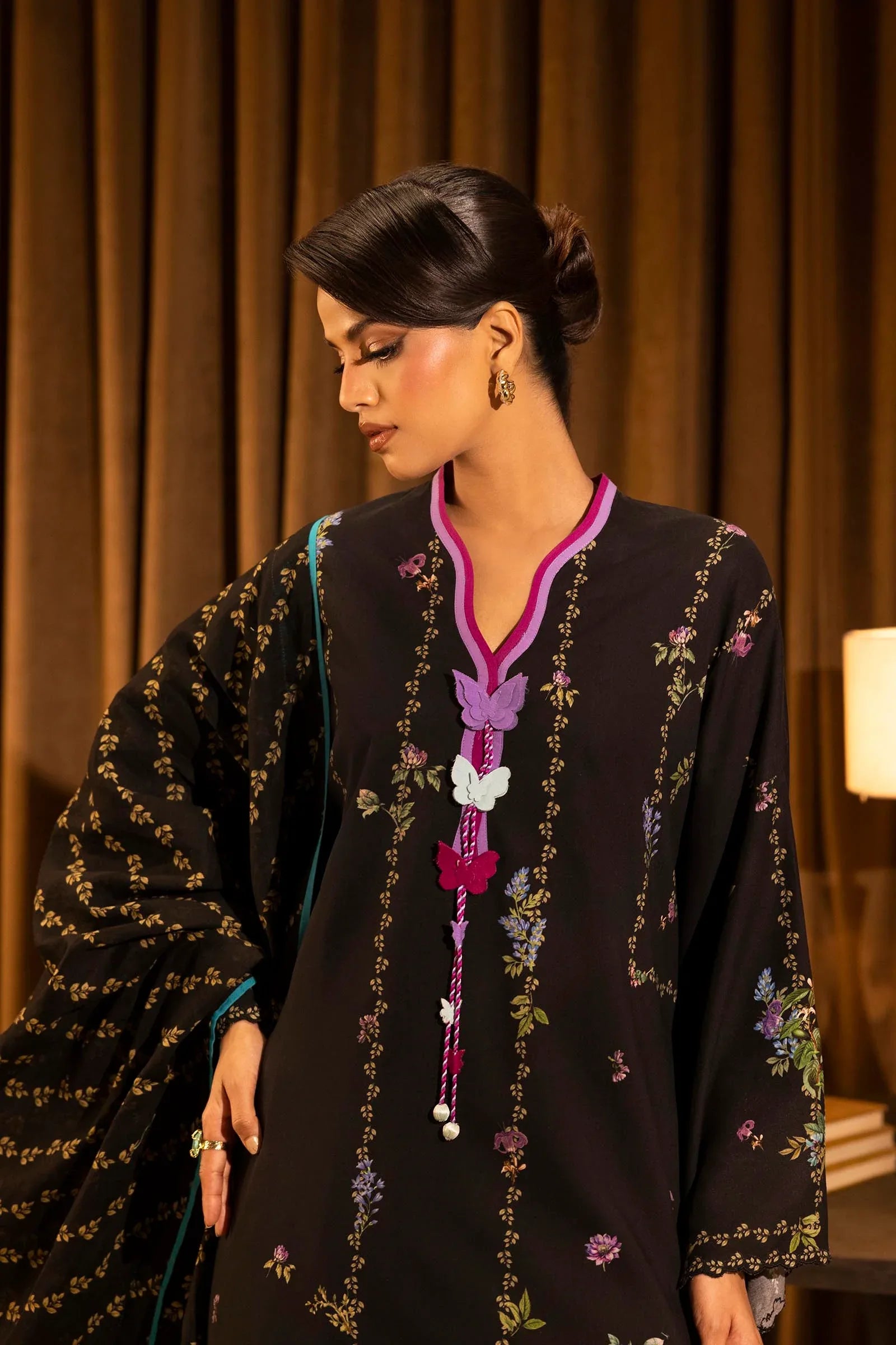 Sana Safinaz | Muzlin Winter 25 | 013B - Rang-e-Khaas