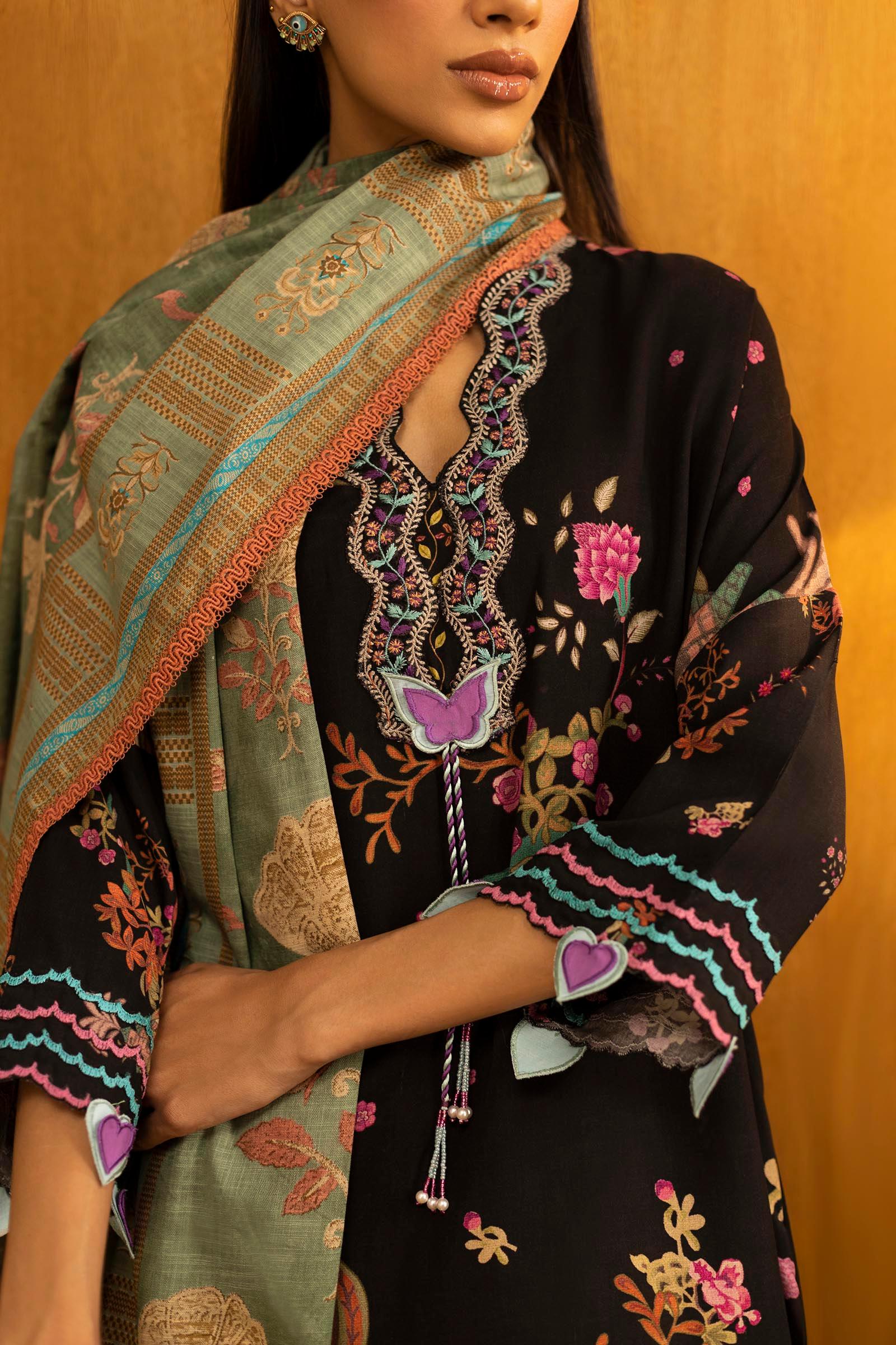 Sana Safinaz | Muzlin Winter 25 | 014B - Rang-e-Khaas