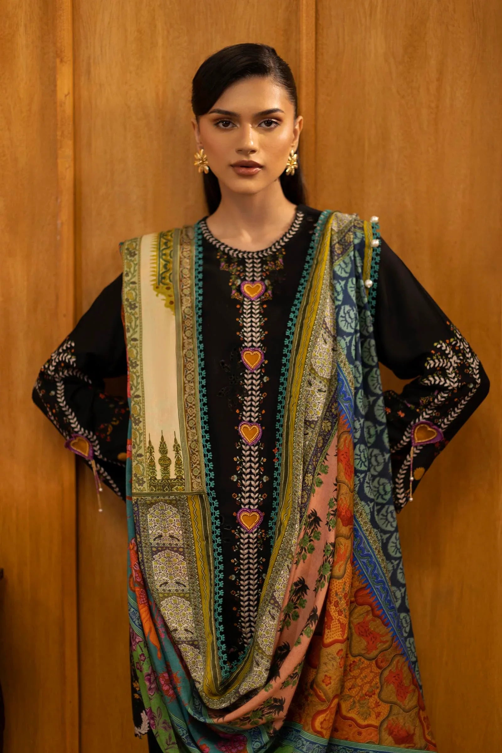 Sana Safinaz | Muzlin Winter 25 | 015B - Rang-e-Khaas
