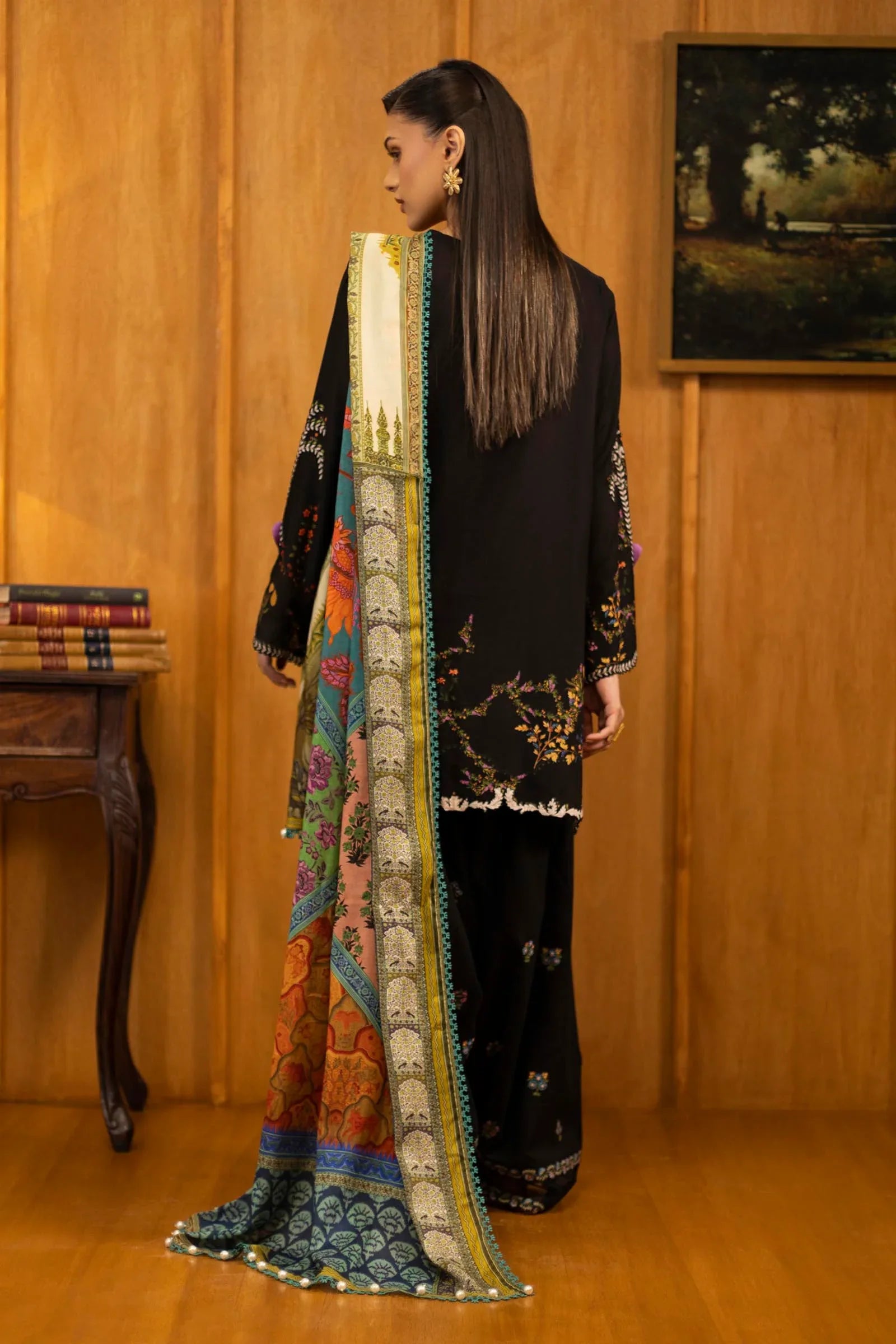 Sana Safinaz | Muzlin Winter 25 | 015B - Rang-e-Khaas