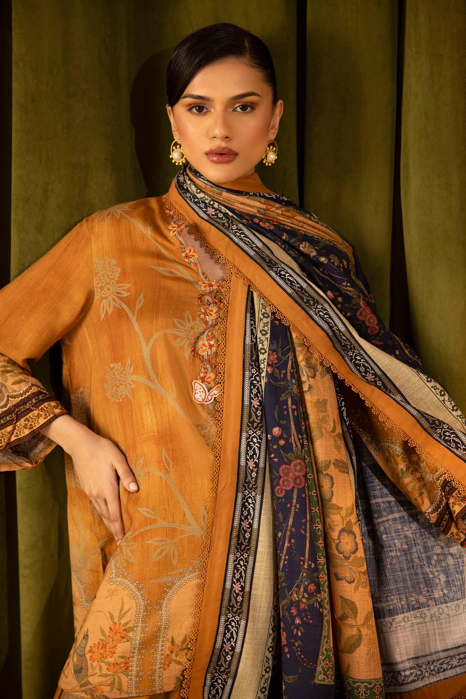 Sana Safinaz | Muzlin Winter 25 | 016B - Rang-e-Khaas