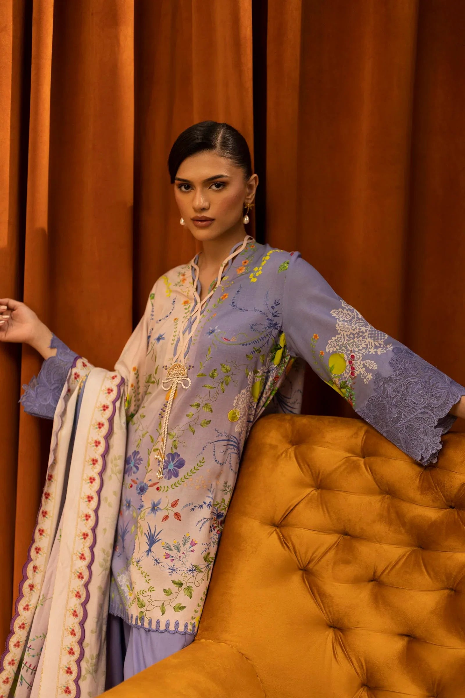 Sana Safinaz | Muzlin Winter 25 | 017B - Rang-e-Khaas