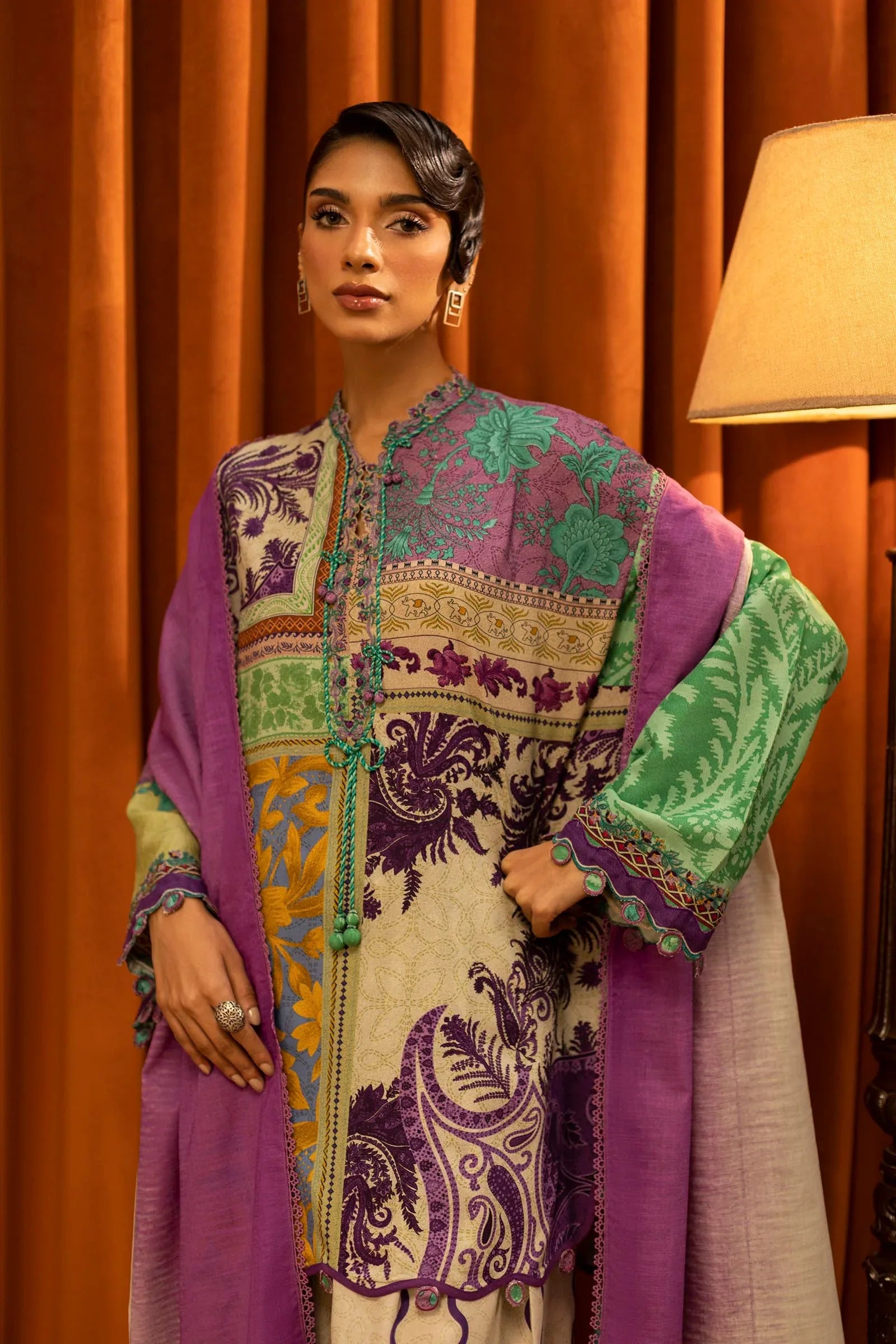 Sana Safinaz | Muzlin Winter 25 | 018B - Rang-e-Khaas