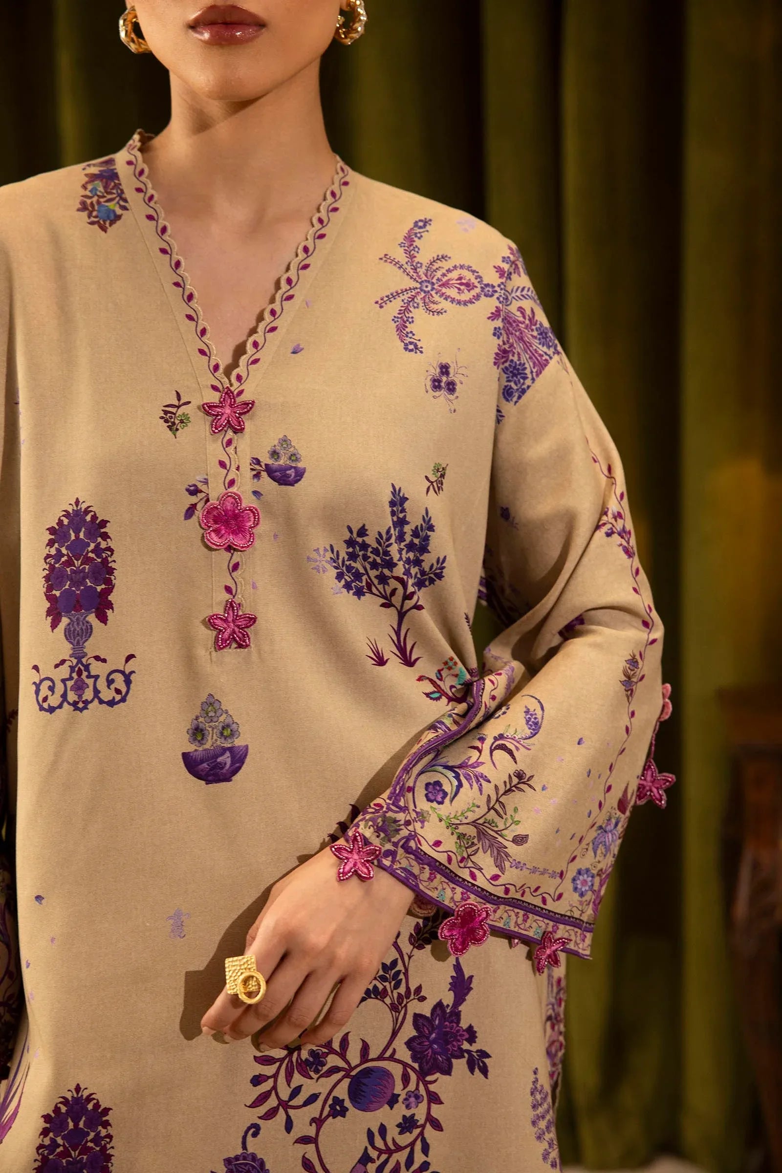 Sana Safinaz | Muzlin Winter 25 | 019A - Rang-e-Khaas