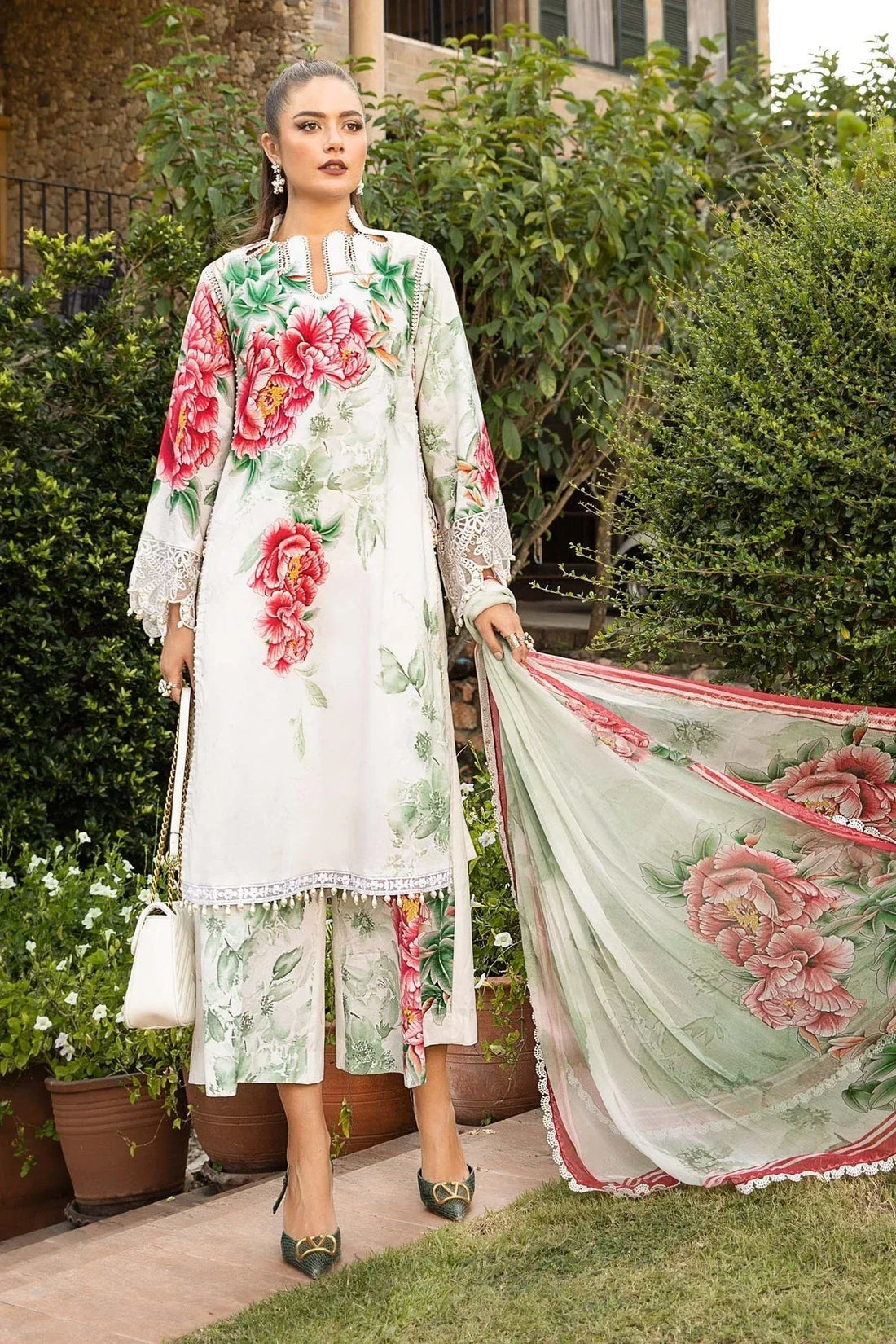 MARIA B DIGITAL LAWN 96040a - Rang-e-Khaas