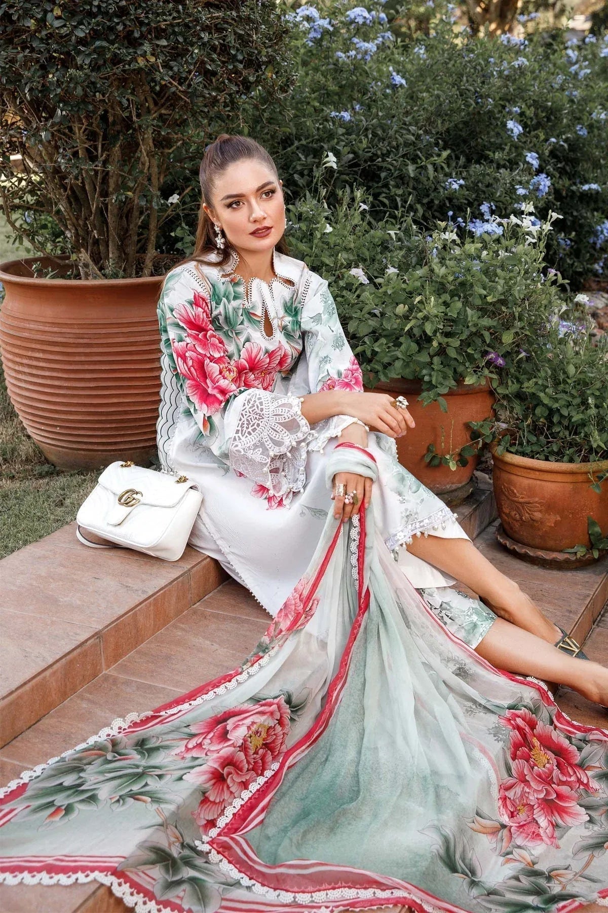 MARIA B DIGITAL LAWN 96040a - Rang-e-Khaas