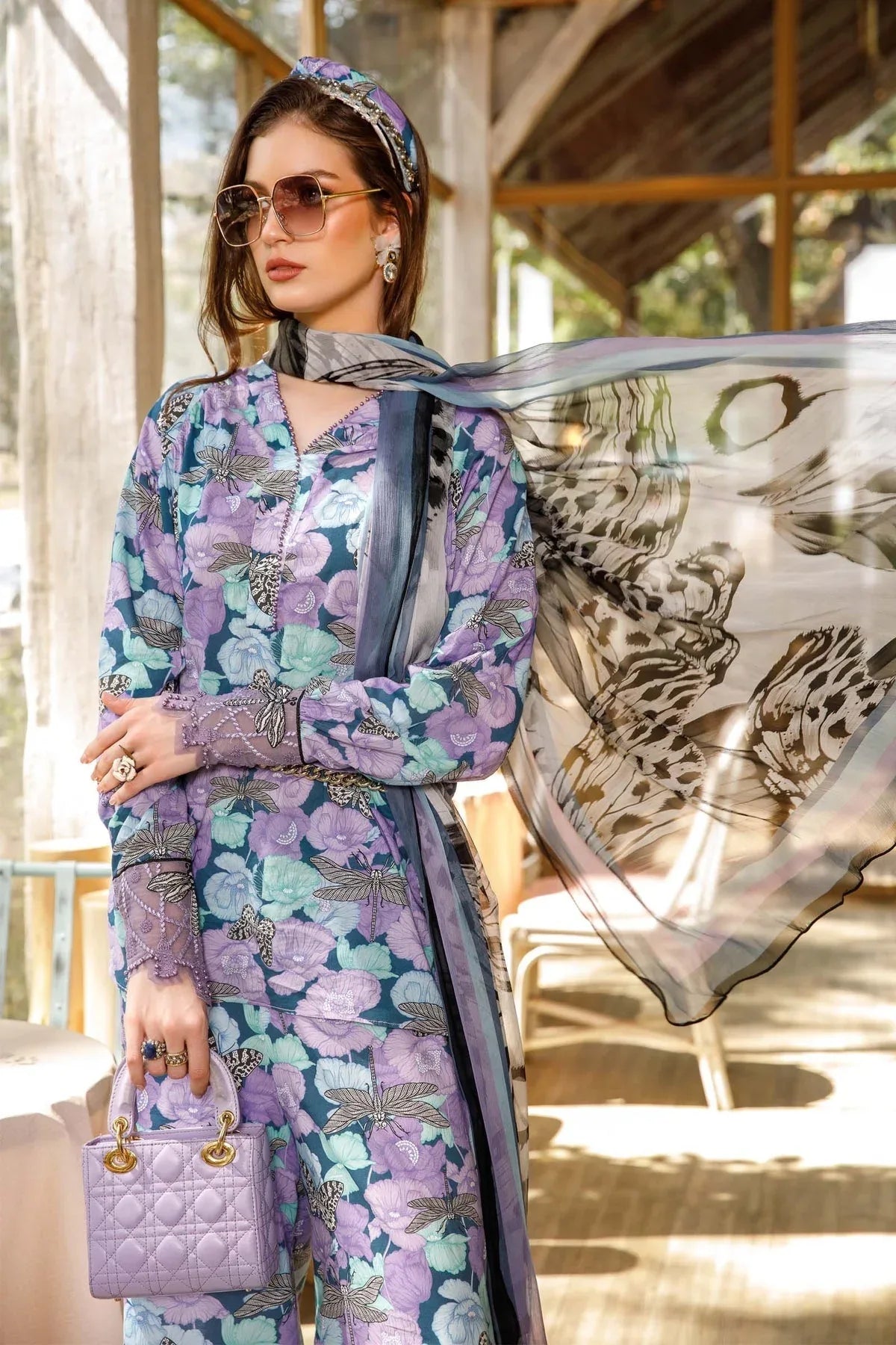 MARIA B DIGITAL LAWN D-96039 C - Rang-e-Khaas