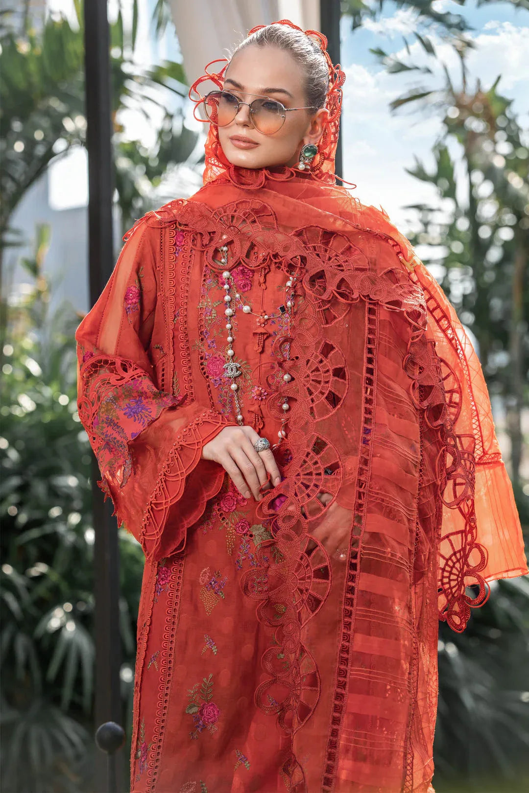 MARIA B EID COLLECTION EL-23-03-Brunt Orange - Rang-e-Khaas