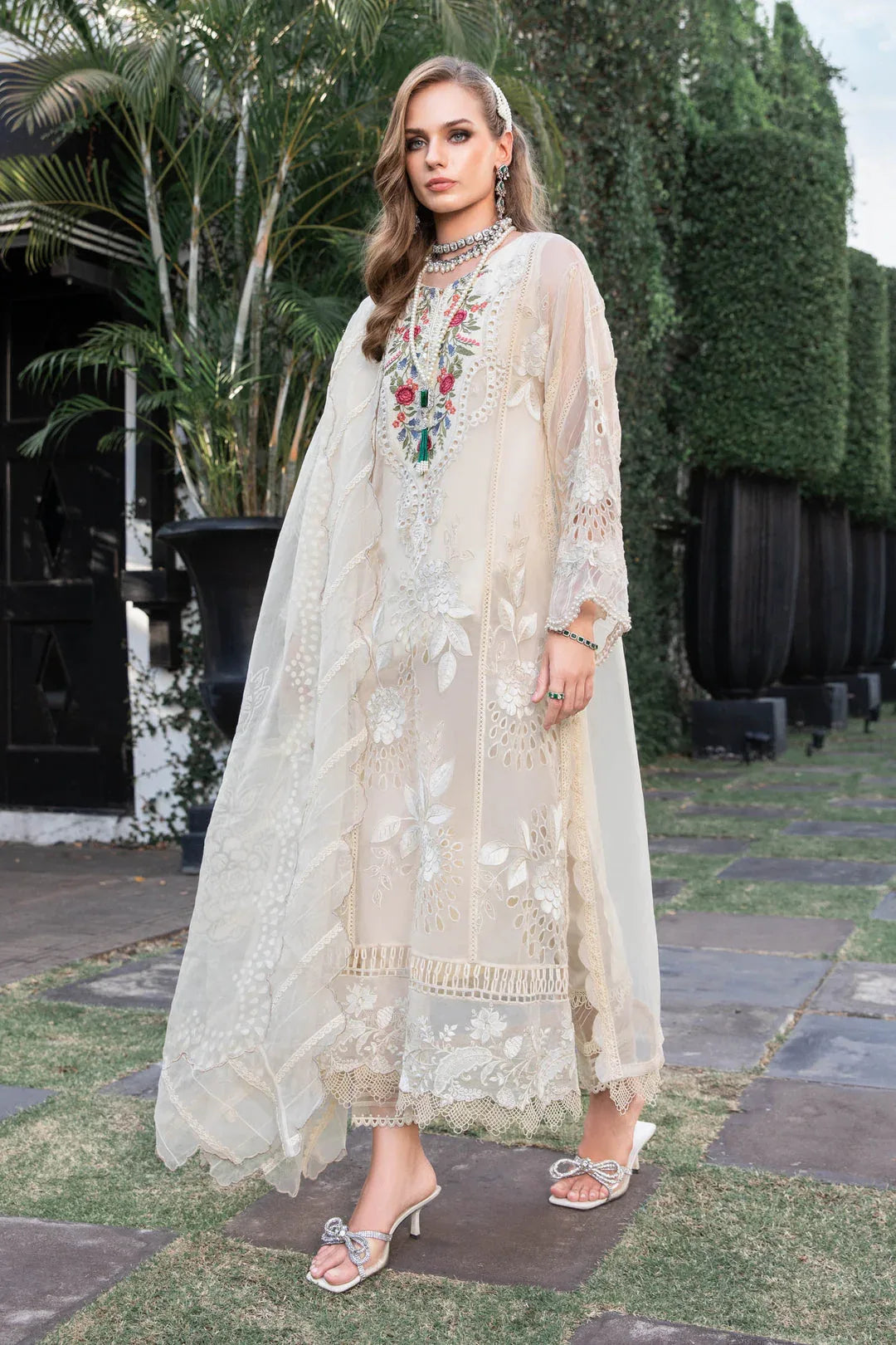 MARIA B EID COLLECTION UNSTITCHED EL-23-01-Cream - Rang-e-Khaas