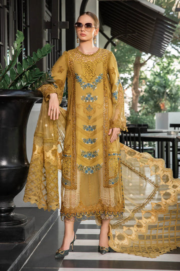 MARIA B EID COLLECTION UNSTITCHED EL-23-06-Mustard - Rang-e-Khaas
