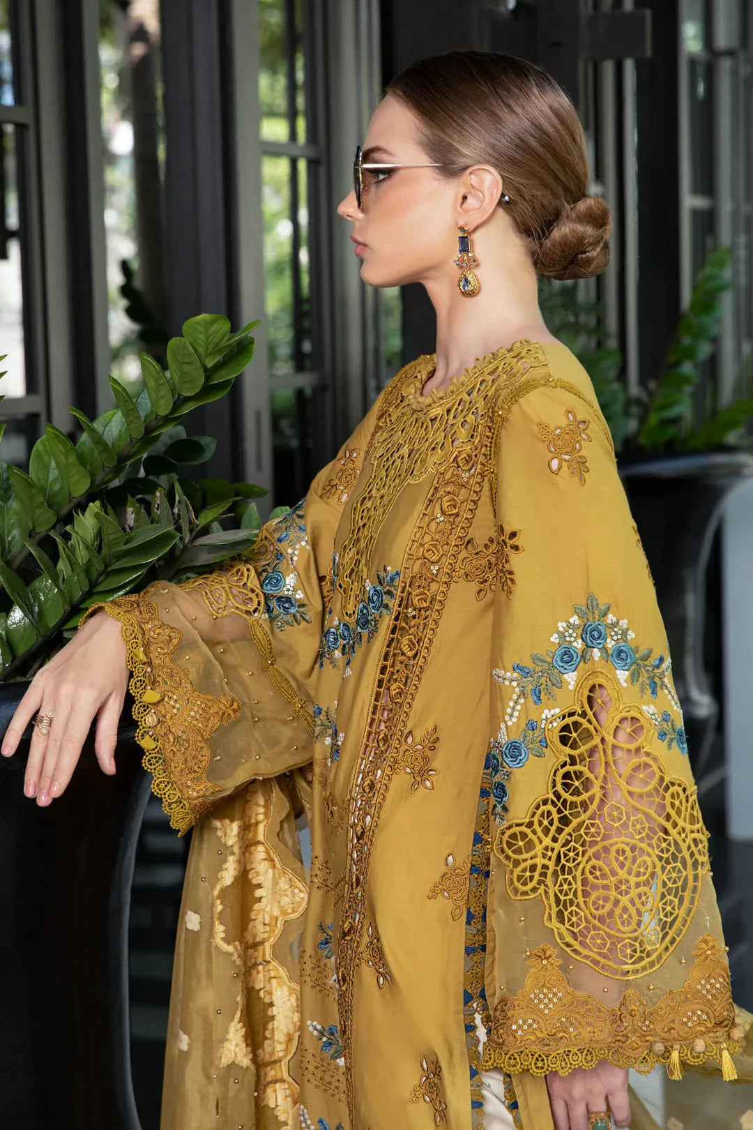 MARIA B EID COLLECTION UNSTITCHED EL-23-06-Mustard - Rang-e-Khaas
