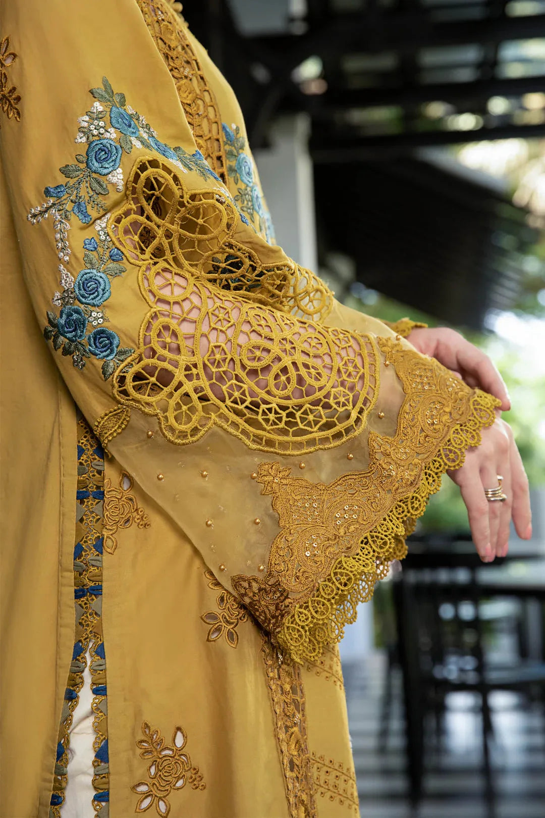 MARIA B EID COLLECTION UNSTITCHED EL-23-06-Mustard - Rang-e-Khaas