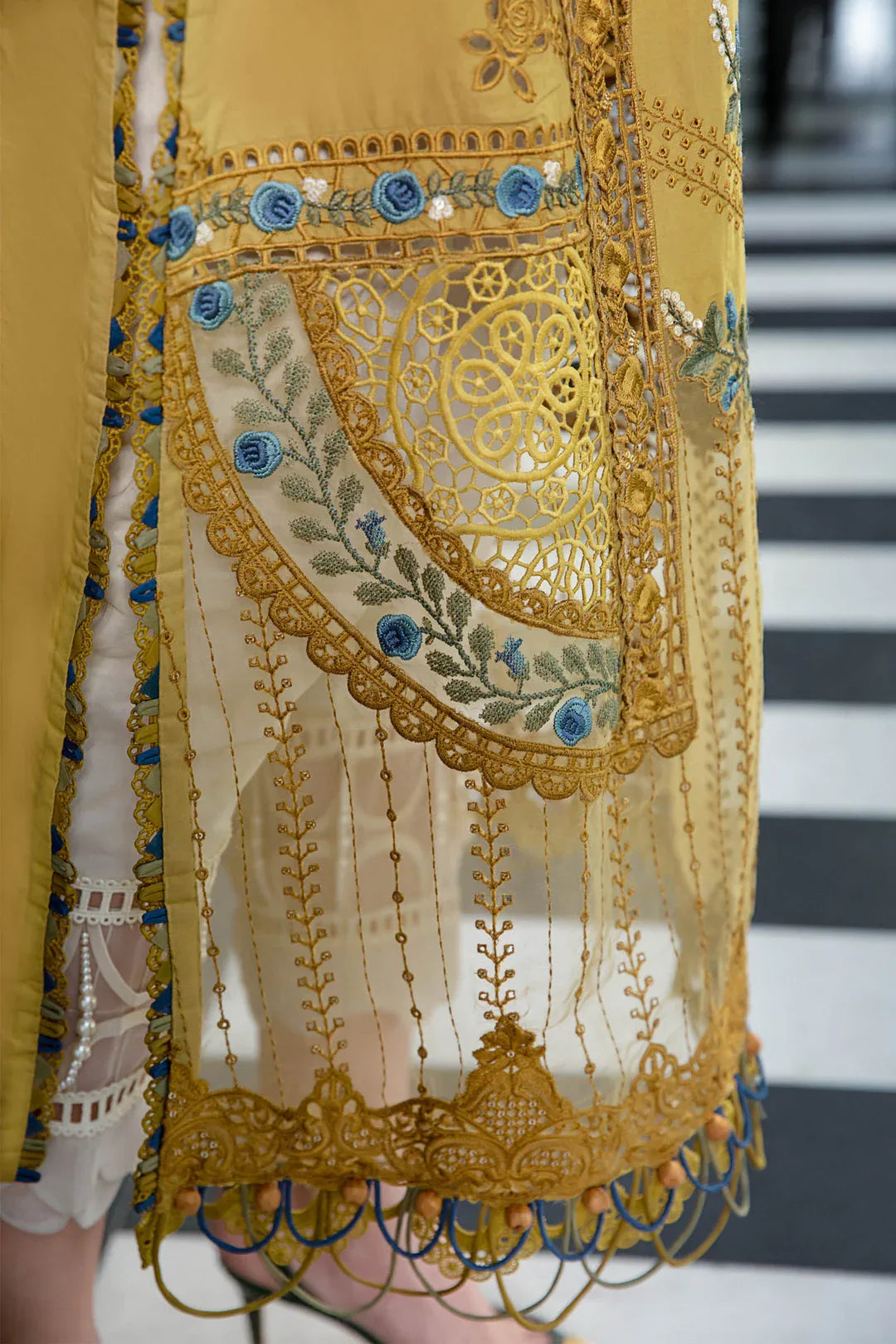 MARIA B EID COLLECTION UNSTITCHED EL-23-06-Mustard - Rang-e-Khaas
