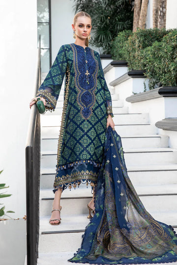 MARIA B EID COLLECTION UNSTITCHED EL-23-08-Blue - Rang-e-Khaas