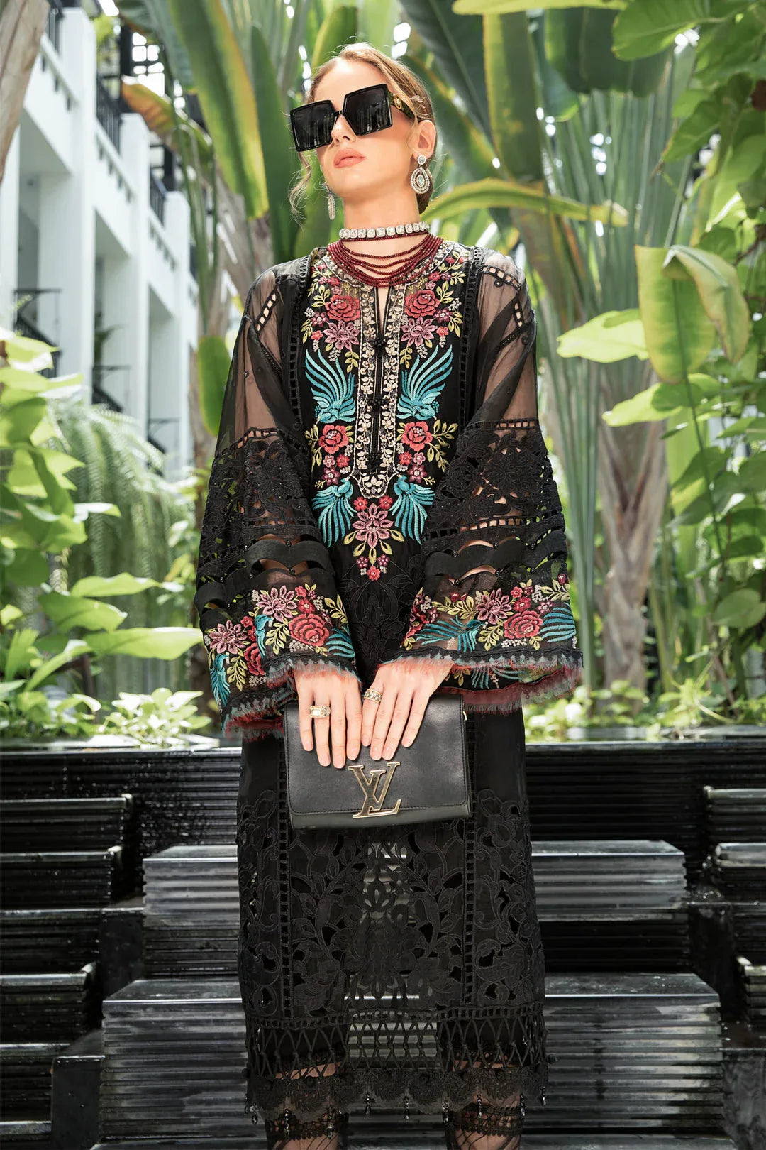 MARIA B EID LAWN COLLECTION EL-23-04-Black - Rang-e-Khaas