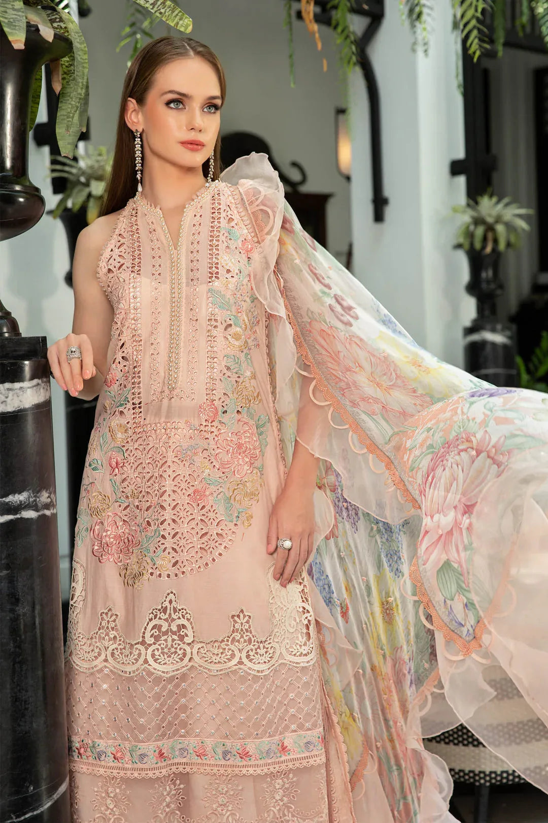MARIA B EID LAWN COLLECTION EL-23-07-Peach - Rang-e-Khaas