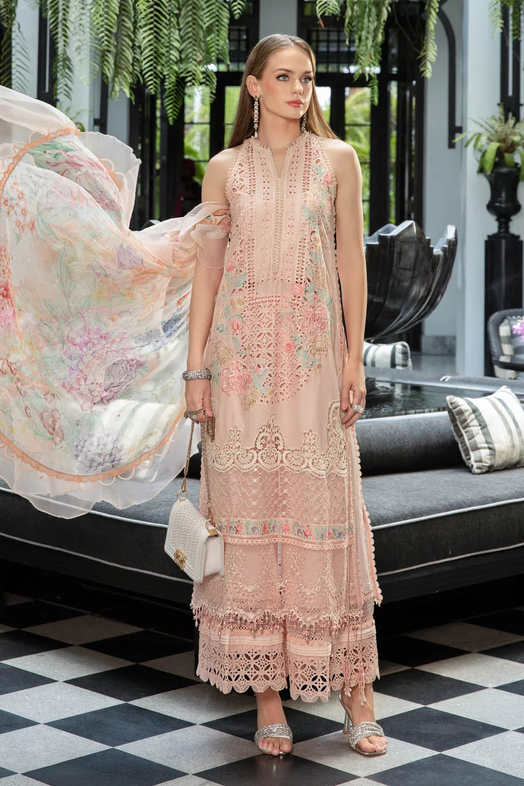 MARIA B EID LAWN COLLECTION EL-23-07-Peach - Rang-e-Khaas