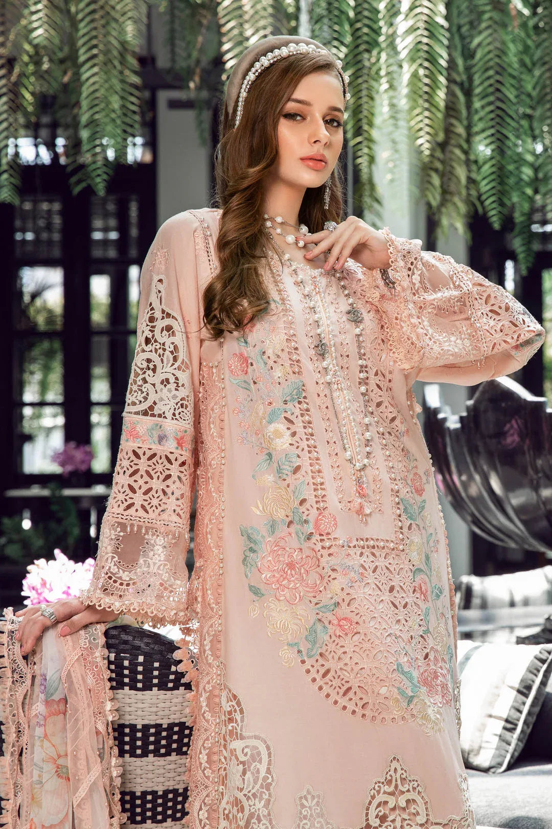 MARIA B EID LAWN COLLECTION EL-23-07-Peach - Rang-e-Khaas