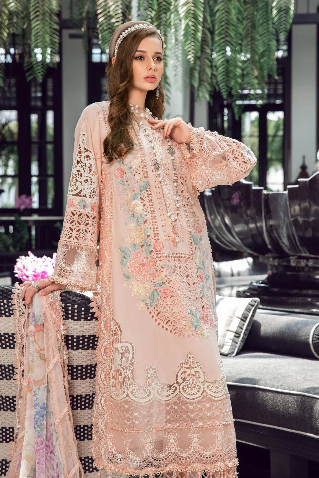 MARIA B EID LAWN COLLECTION EL-23-07-Peach - Rang-e-Khaas