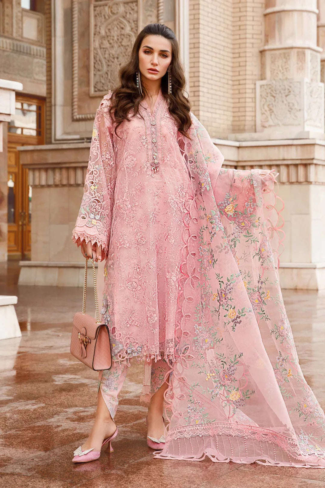 MARIA B EMBROIDED UNSTITCHED LAWN  D-2304-A - Rang-e-Khaas