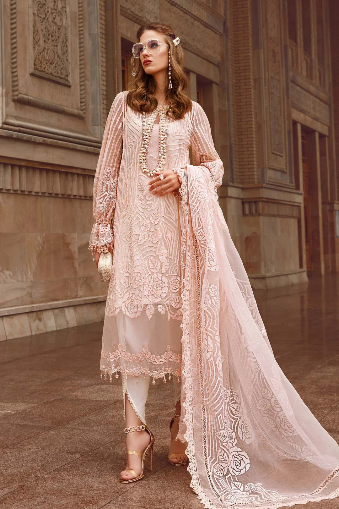 MARIA B EMBROIDED UNSTITCHED LAWN  D-2306-A - Rang-e-Khaas