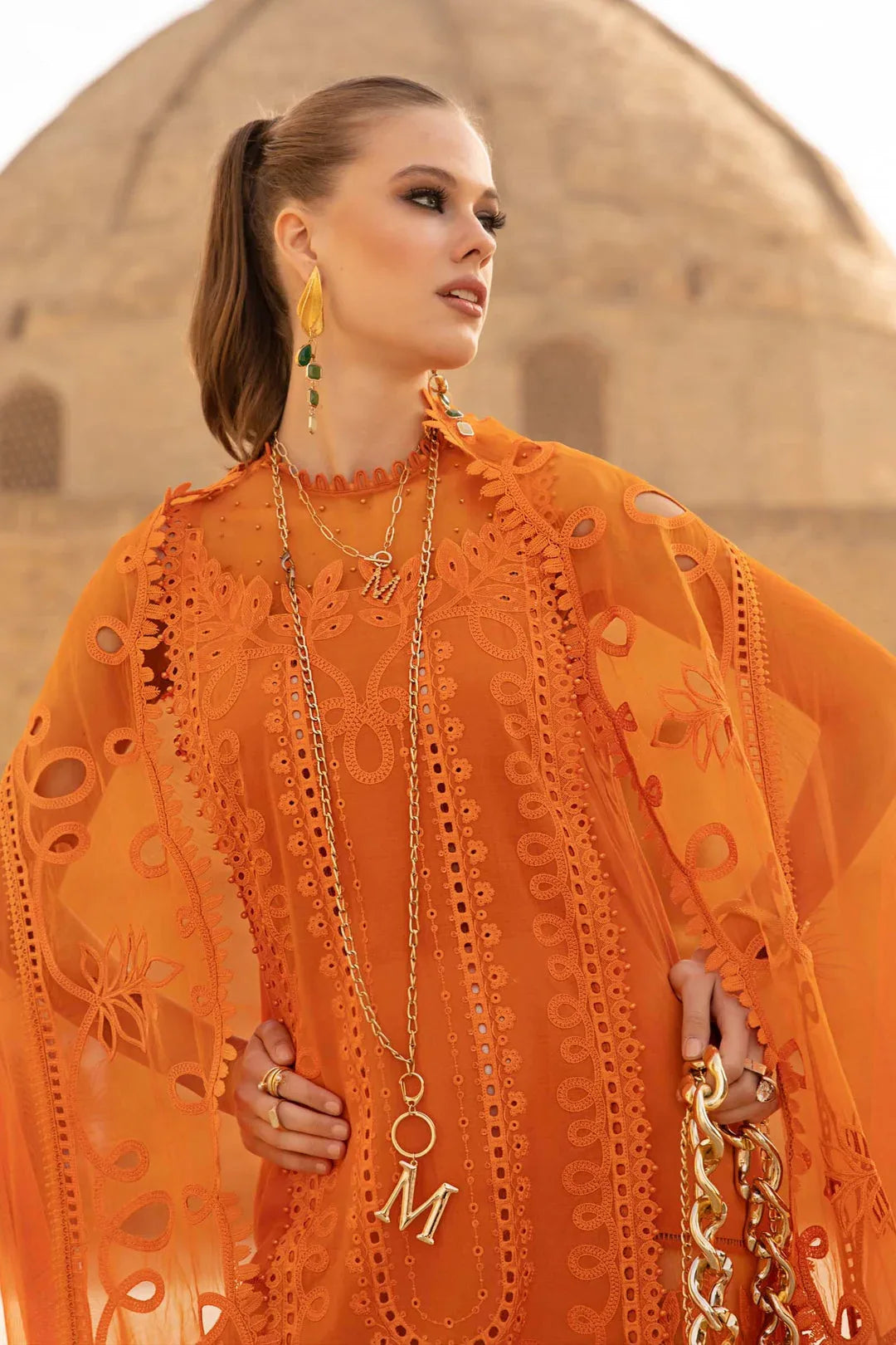 MARIA B EMBROIDED UNSTITCHED LAWN  D-2310-A - Rang-e-Khaas