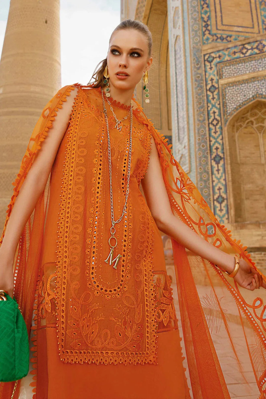 MARIA B EMBROIDED UNSTITCHED LAWN  D-2310-A - Rang-e-Khaas
